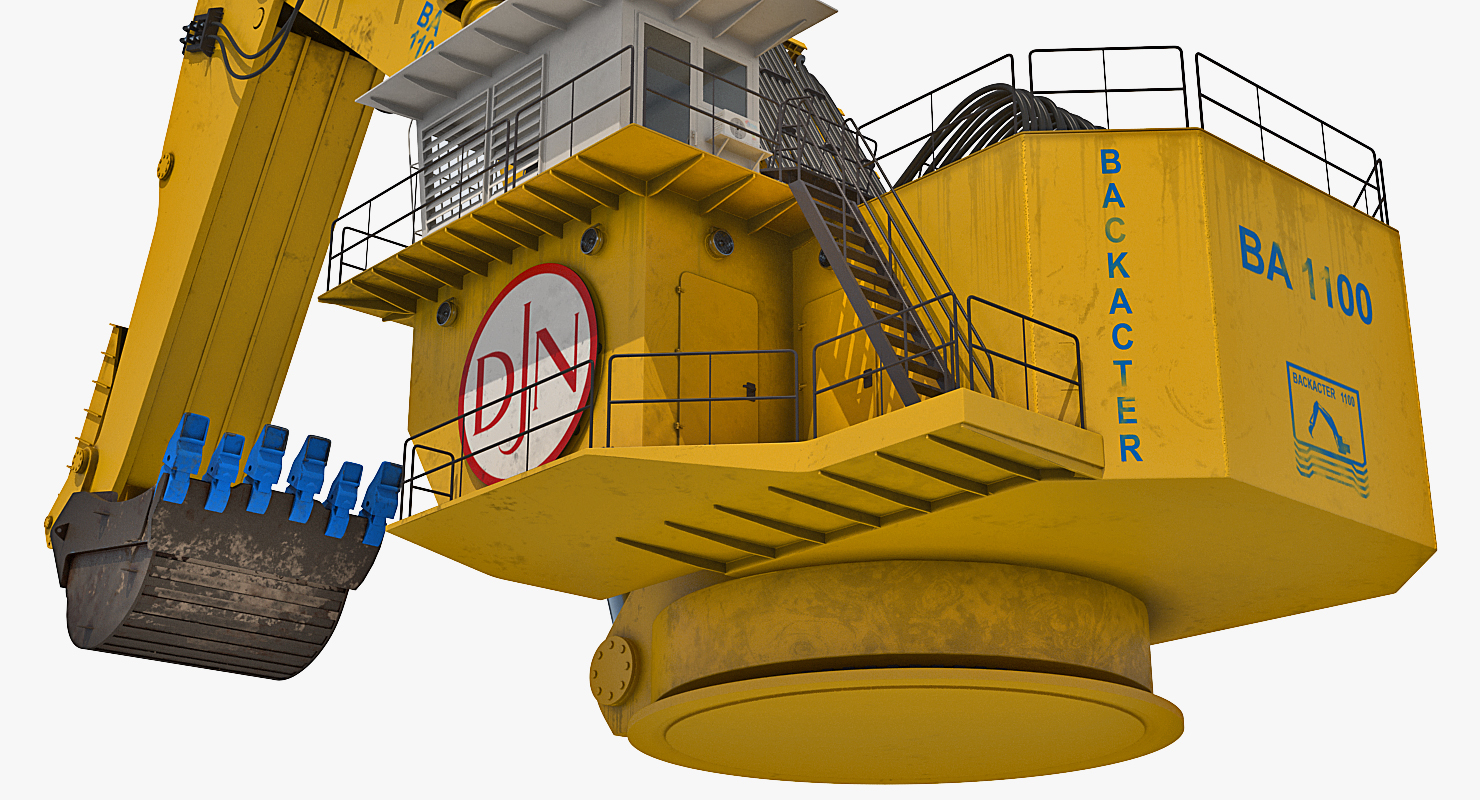 3D model Backhoe Dredger 1100