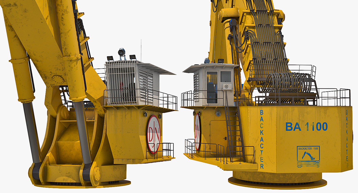 3D model Backhoe Dredger 1100