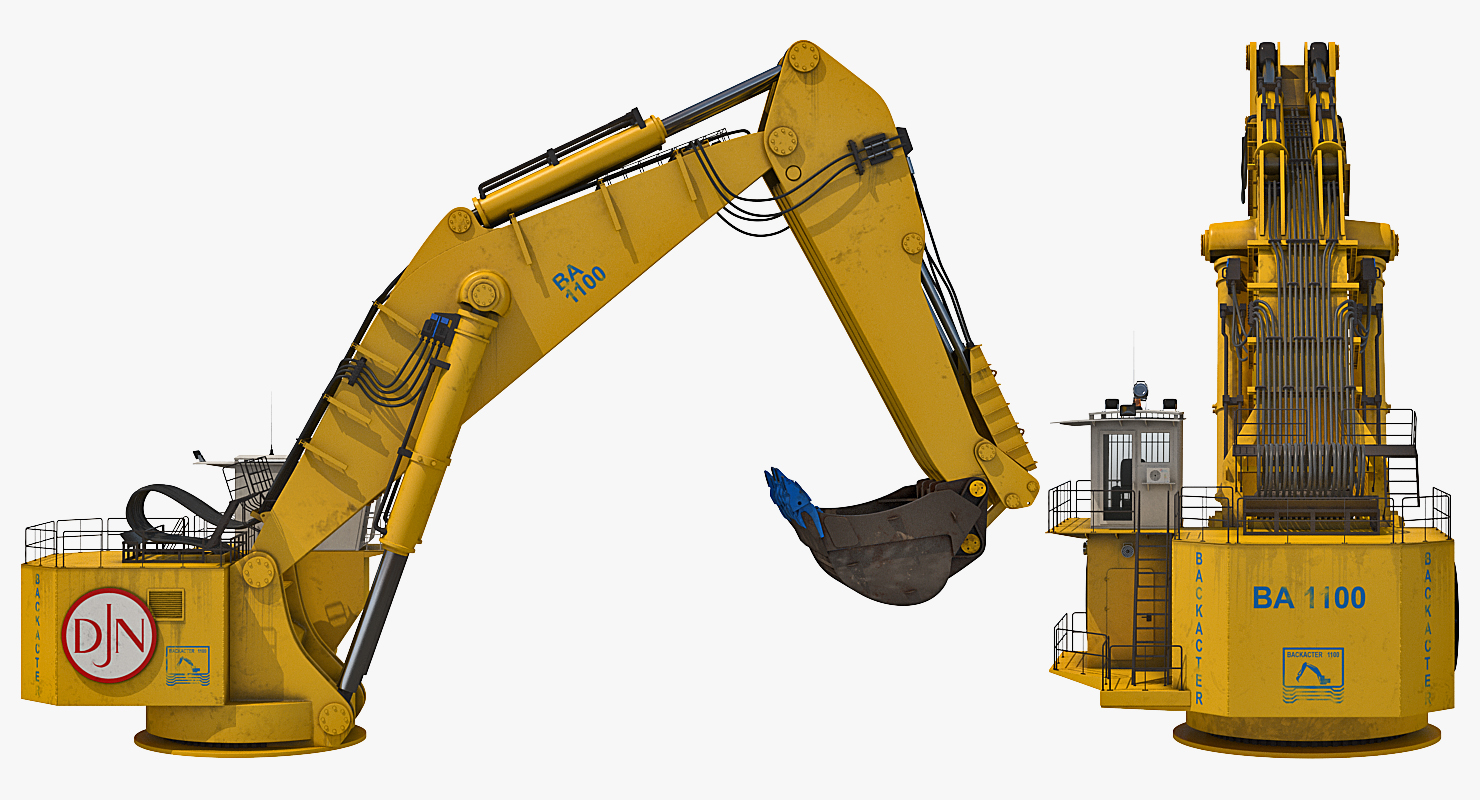 3D model Backhoe Dredger 1100