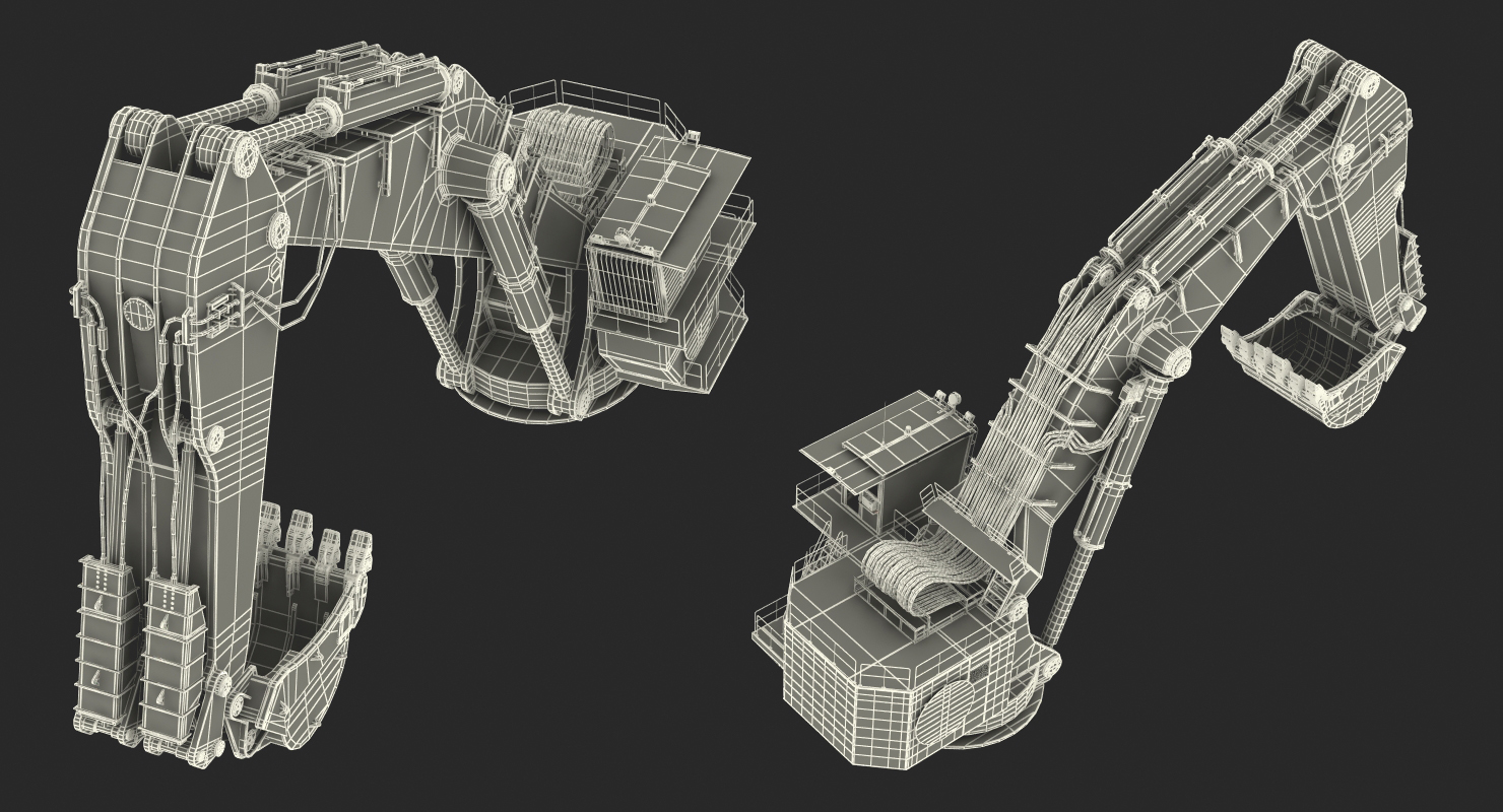 3D model Backhoe Dredger 1100