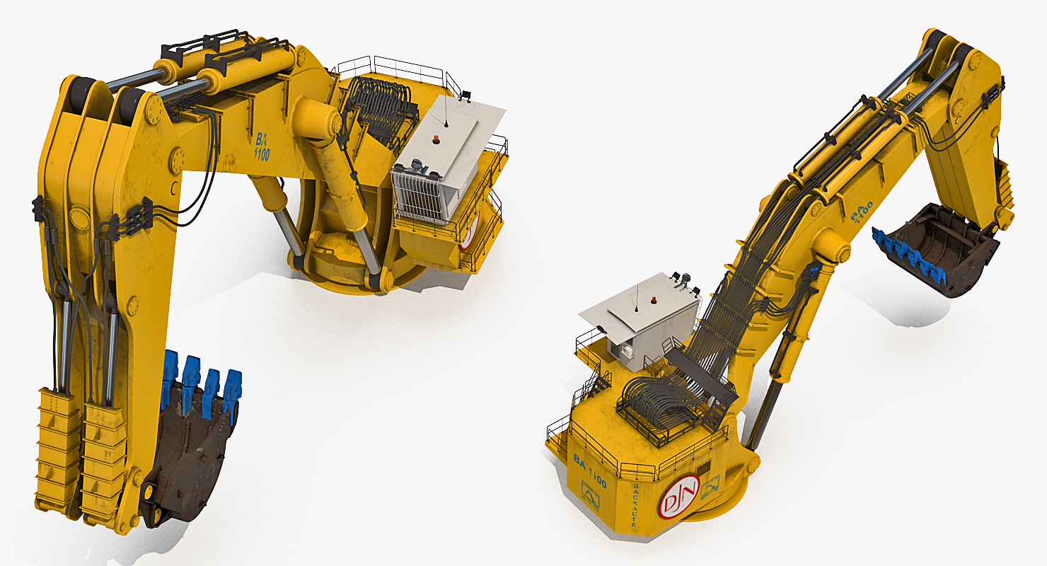 3D model Backhoe Dredger 1100