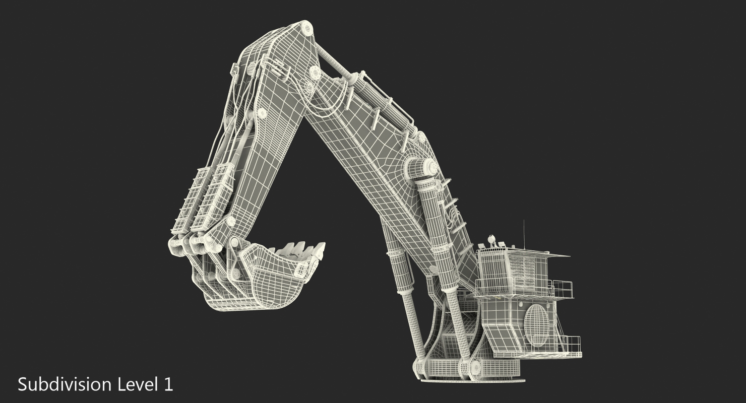 3D model Backhoe Dredger 1100