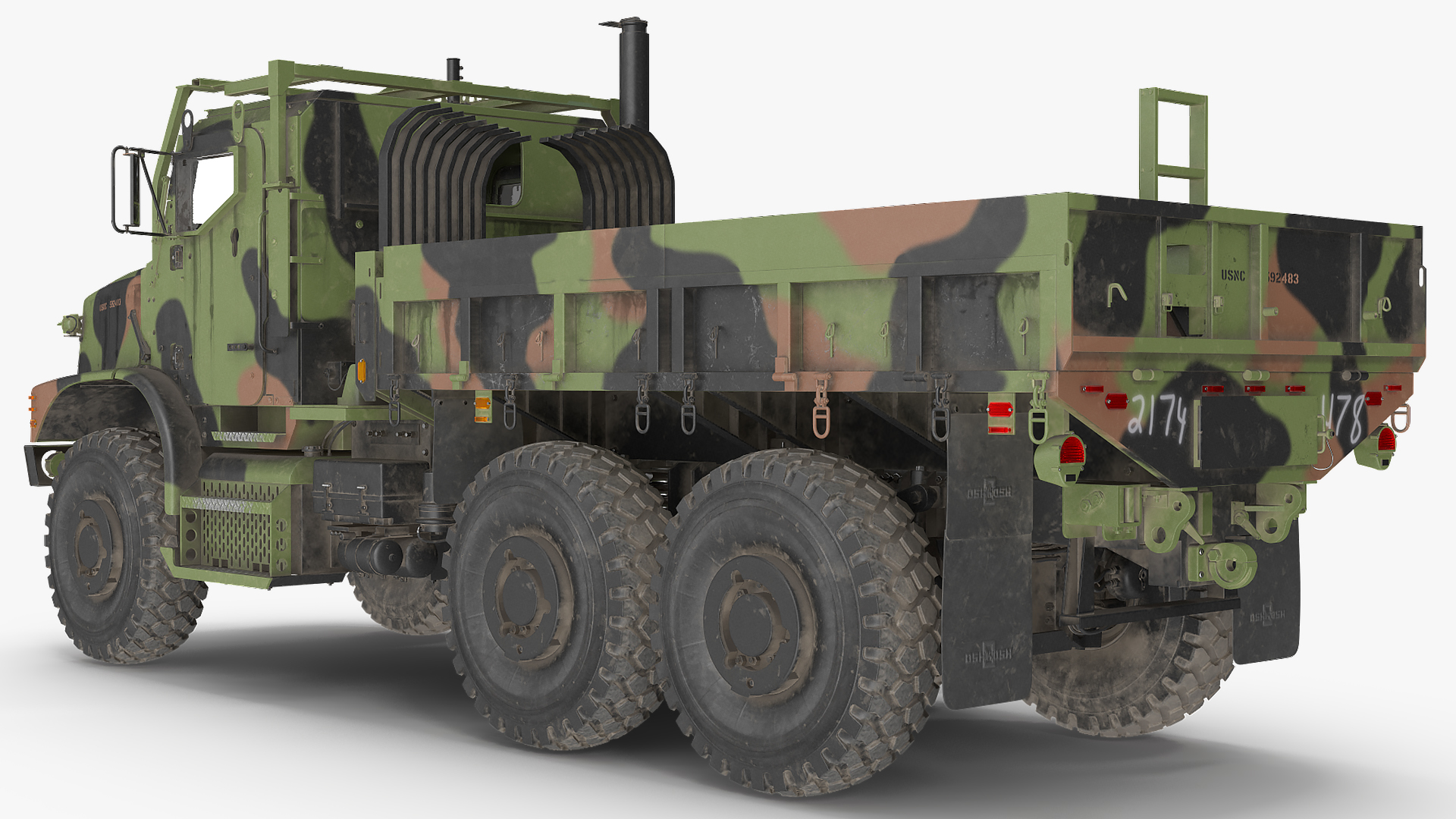 3D model OshKosh MTVR MK23 Dusty Rigged