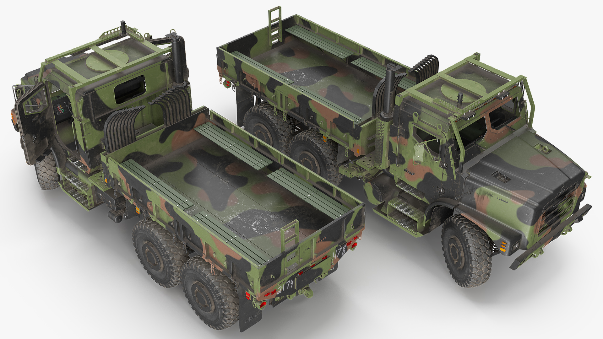 3D model OshKosh MTVR MK23 Dusty Rigged