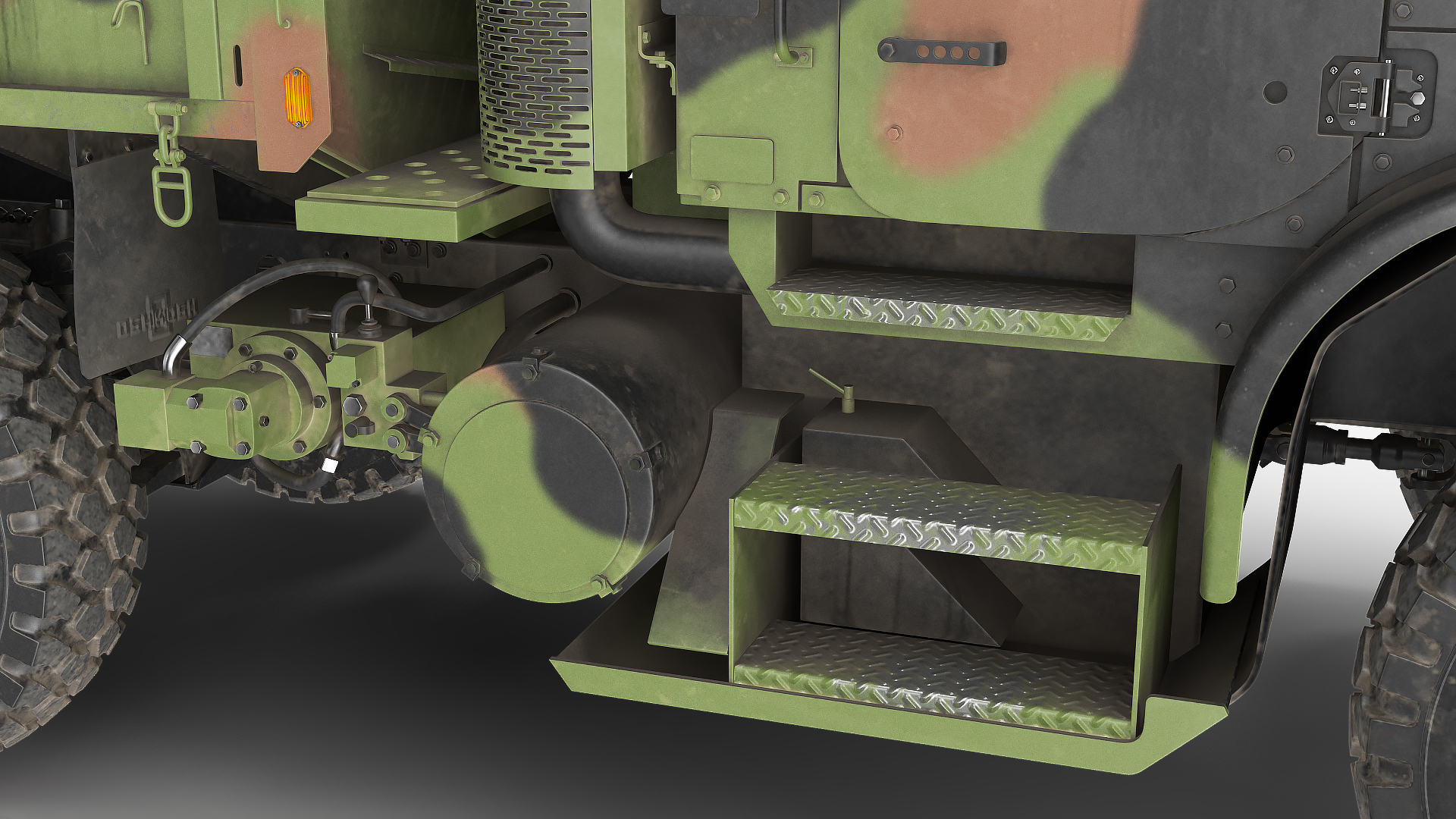 3D model OshKosh MTVR MK23 Dusty Rigged