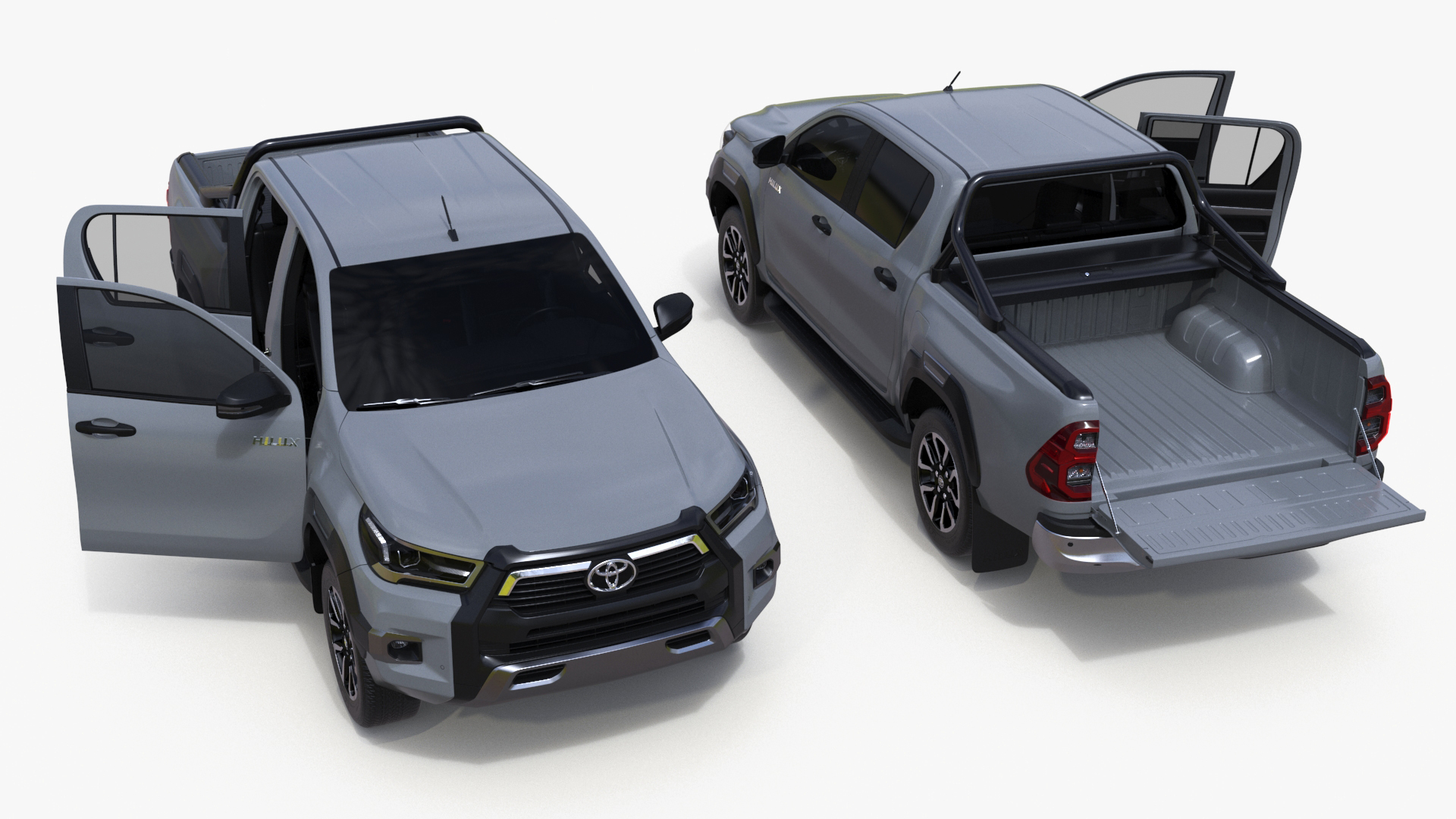 Toyota Hilux 2022 Grey 3D