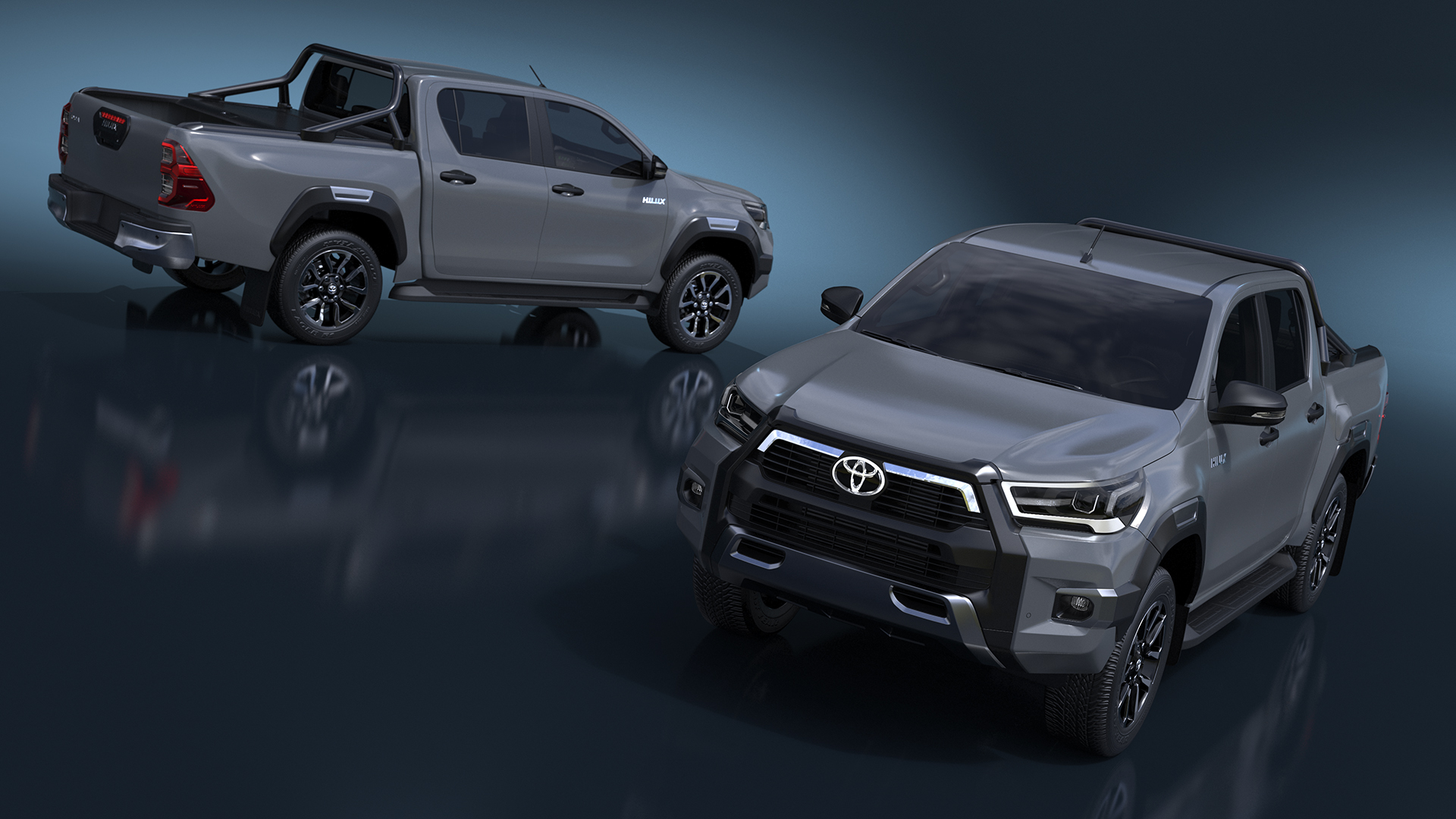 Toyota Hilux 2022 Grey 3D