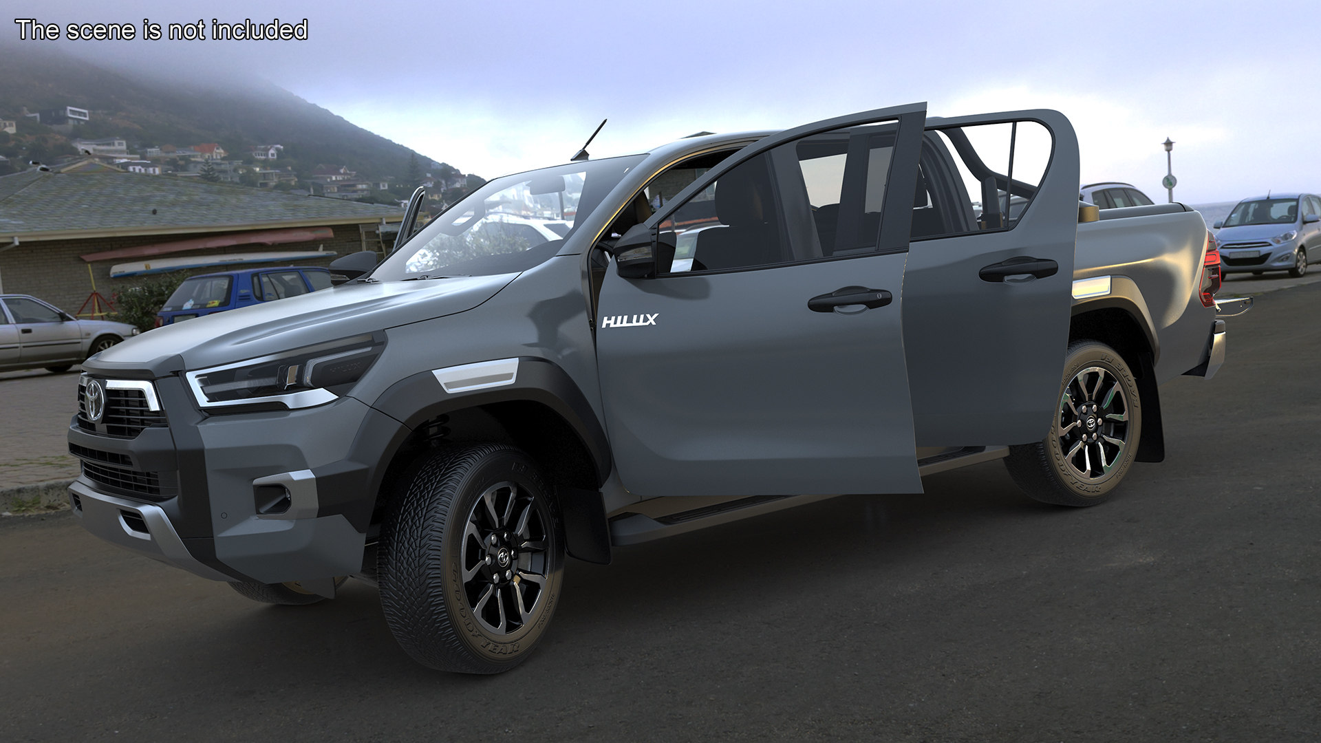 Toyota Hilux 2022 Grey 3D