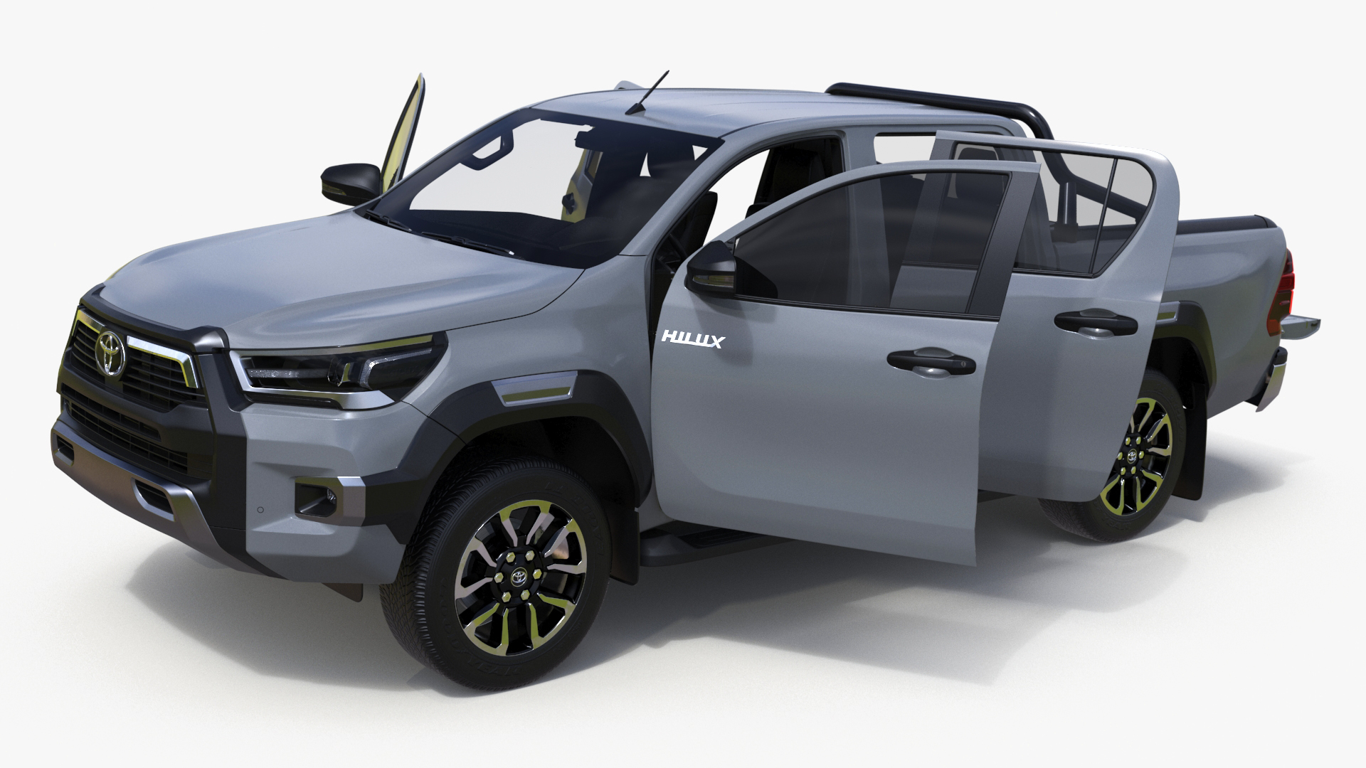 Toyota Hilux 2022 Grey 3D