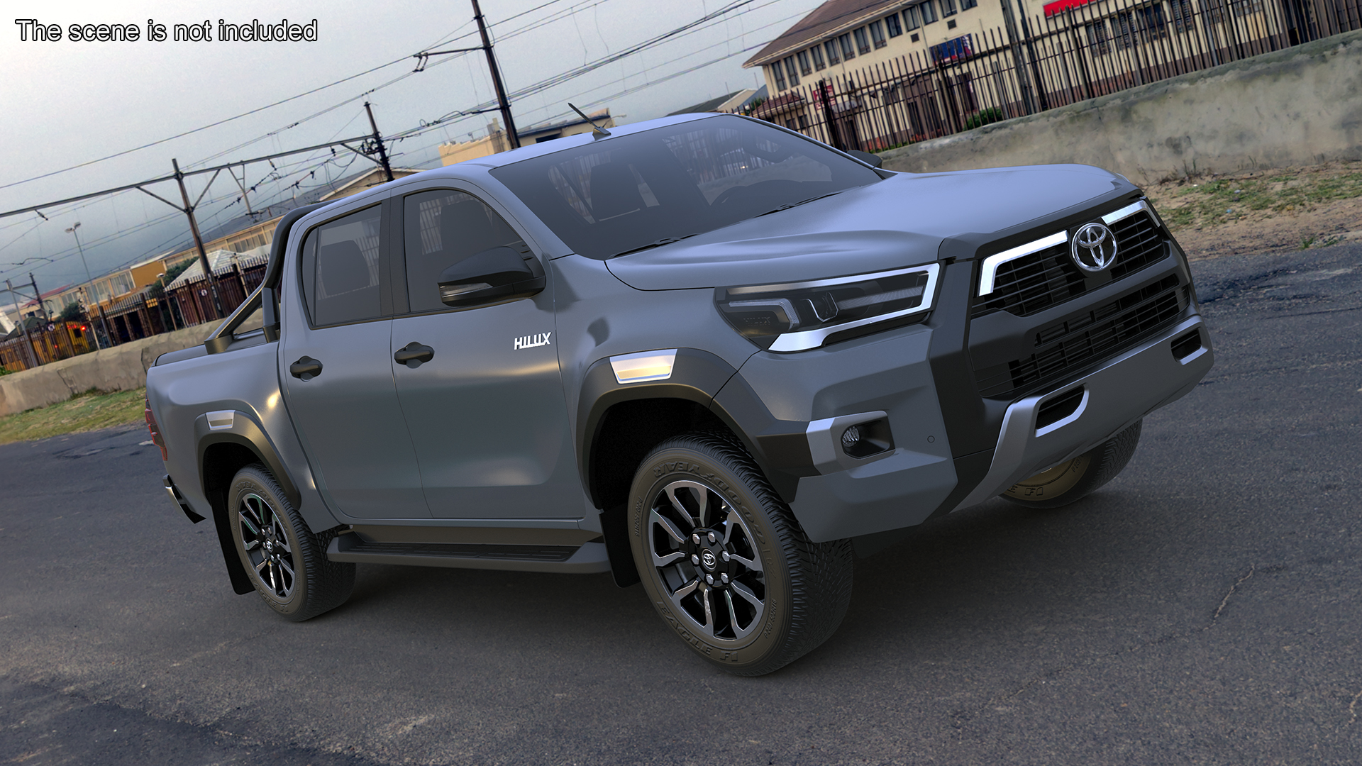 Toyota Hilux 2022 Grey 3D