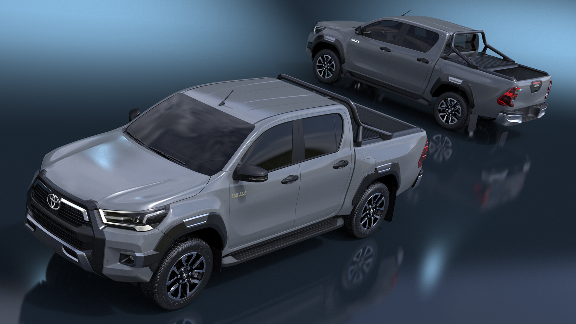 Toyota Hilux 2022 Grey 3D