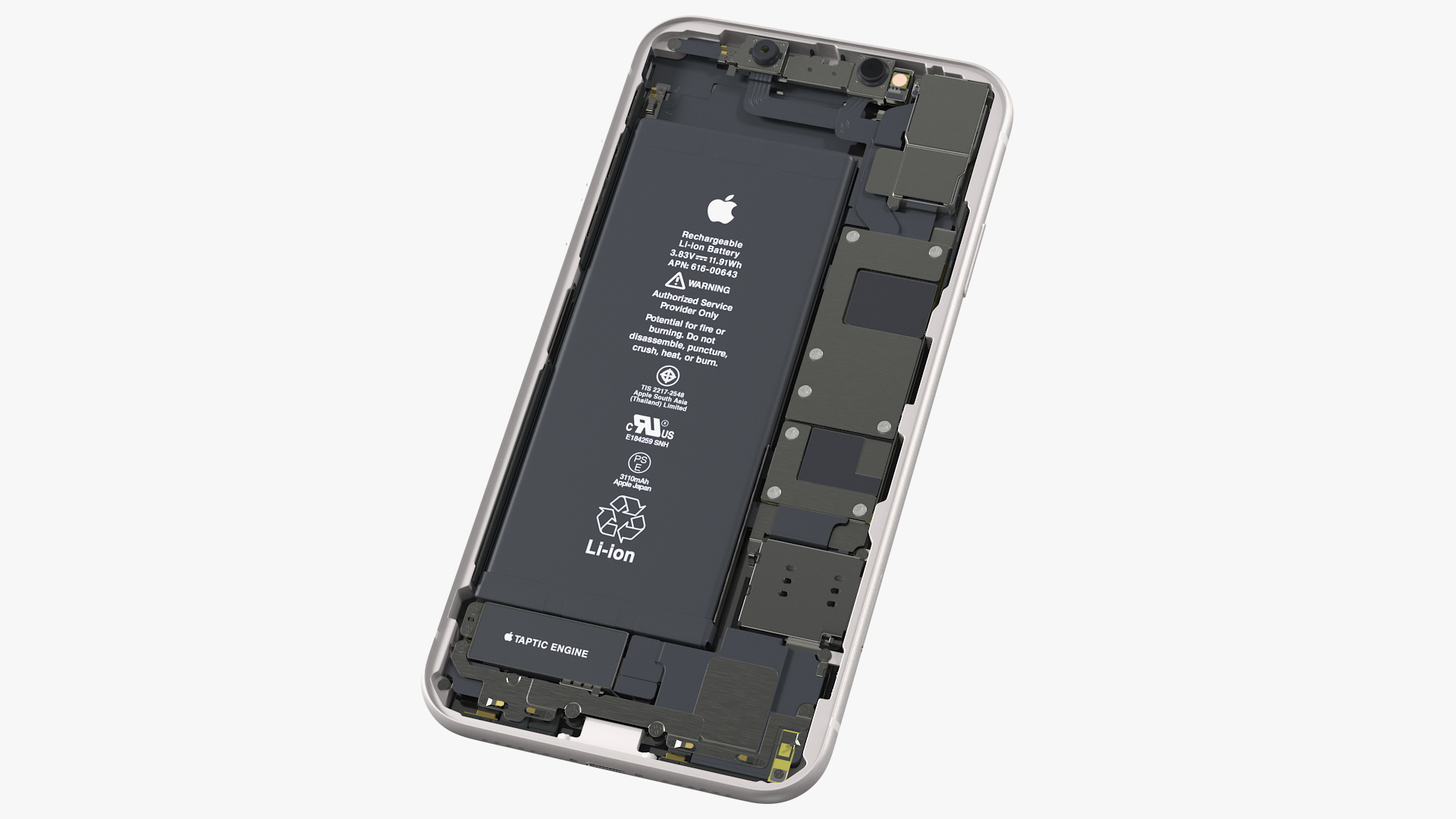 3D iPhone 11 Disassembled without Display model