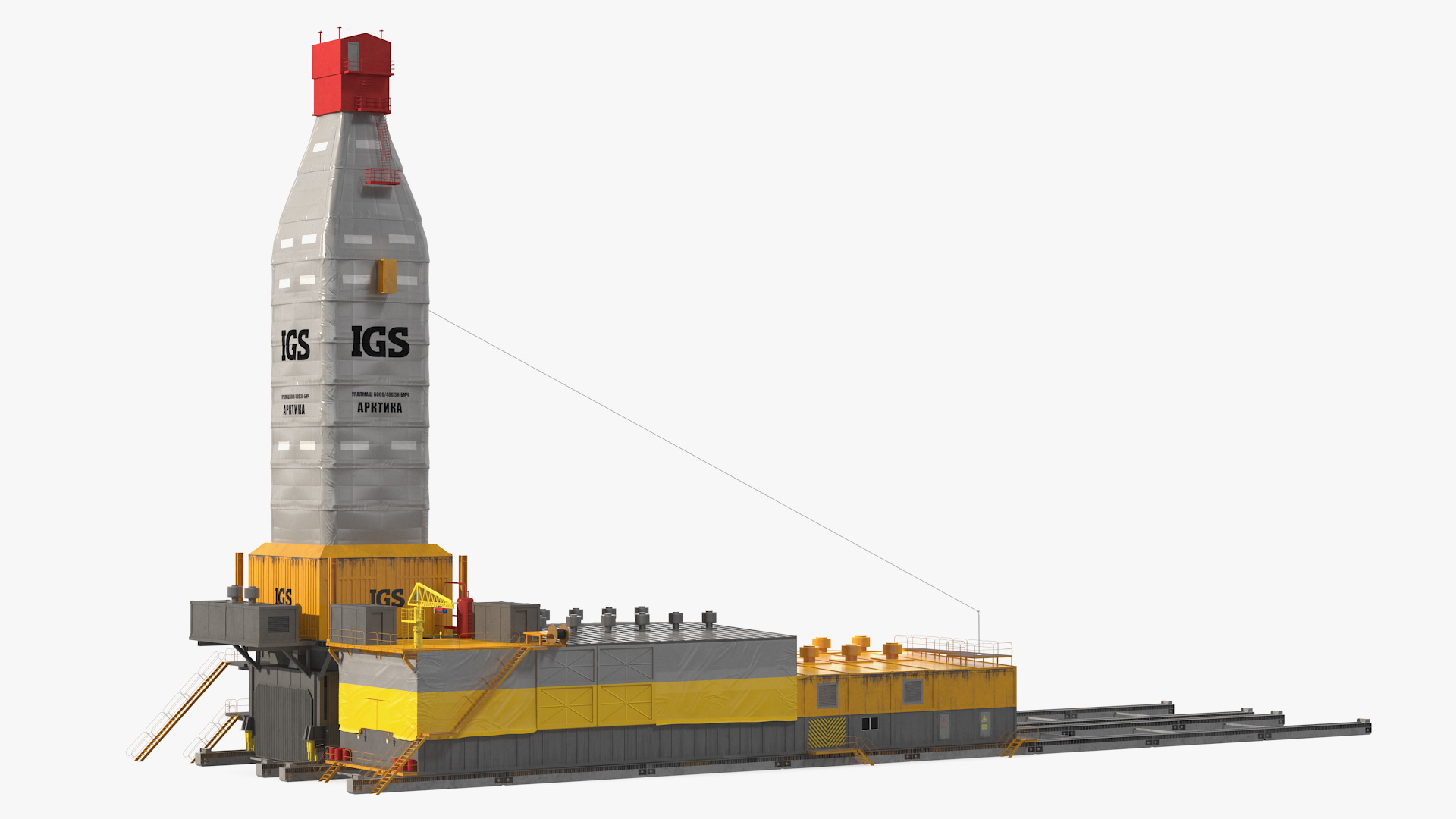 Uralmash ARKTIKA Drilling Rig 3D model