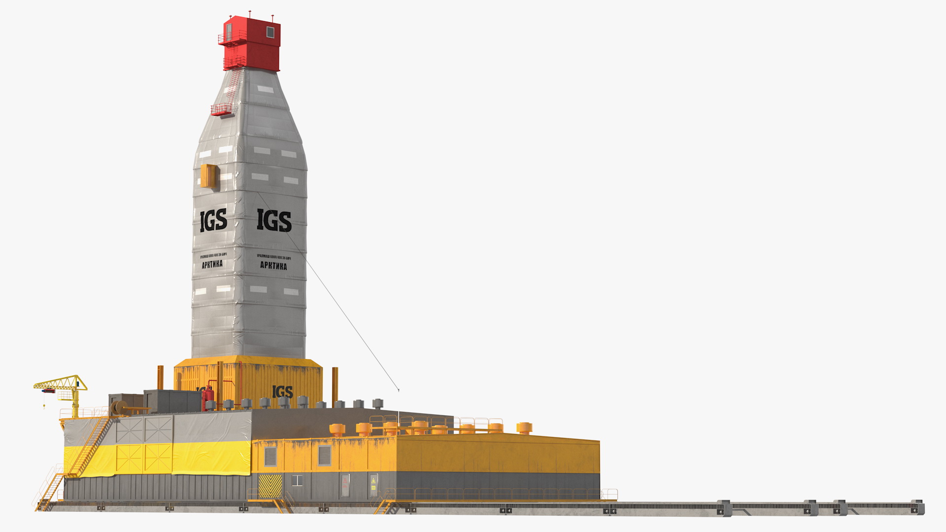 Uralmash ARKTIKA Drilling Rig 3D model