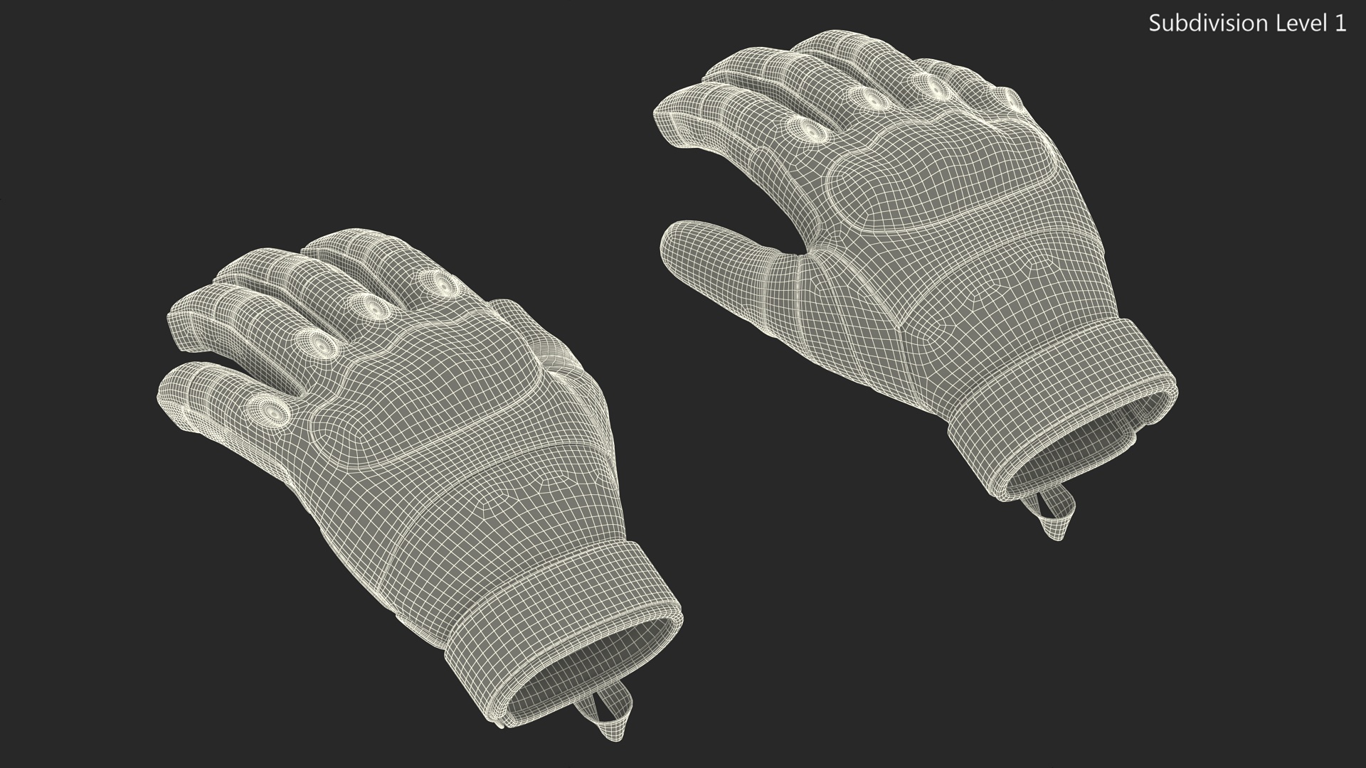 3D Military Gloves Khaki