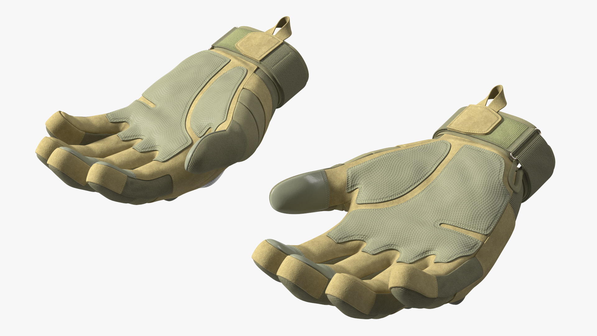 3D Military Gloves Khaki