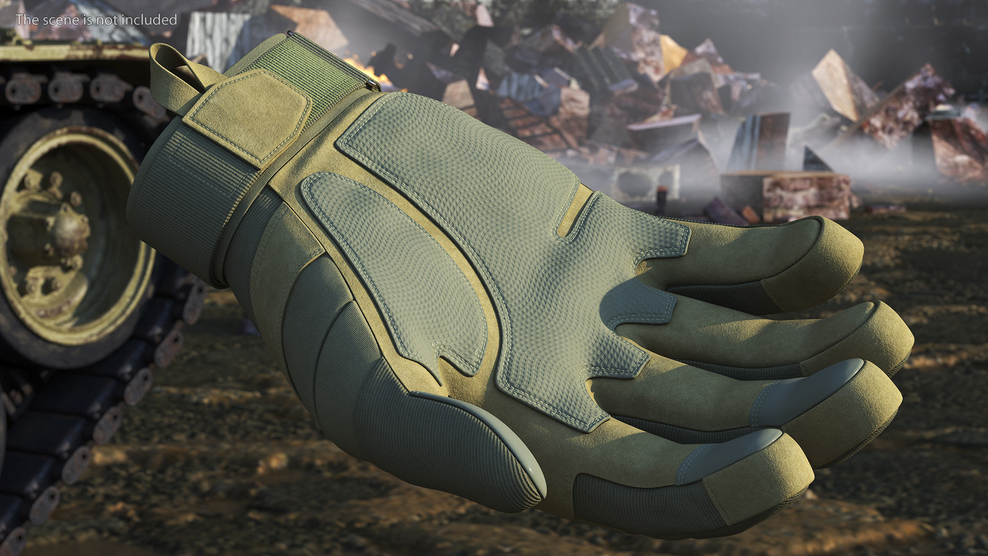 3D Military Gloves Khaki