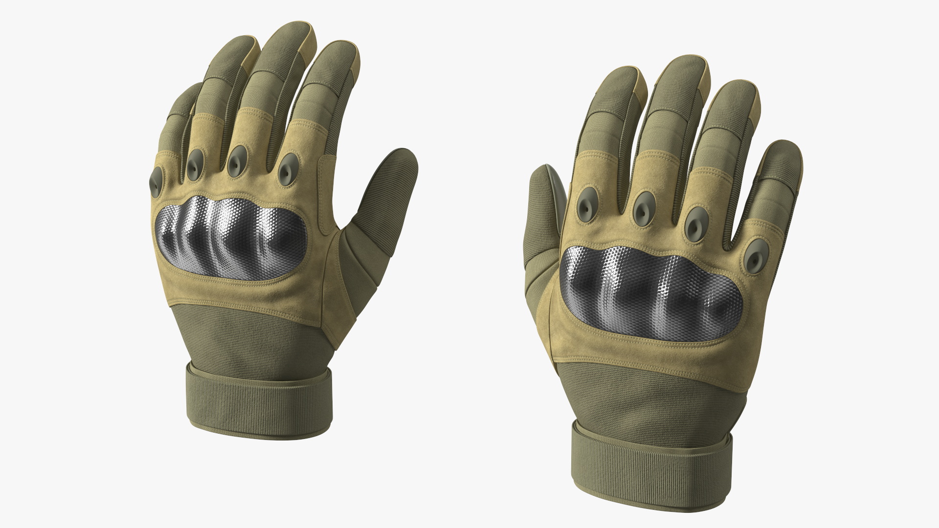 3D Military Gloves Khaki