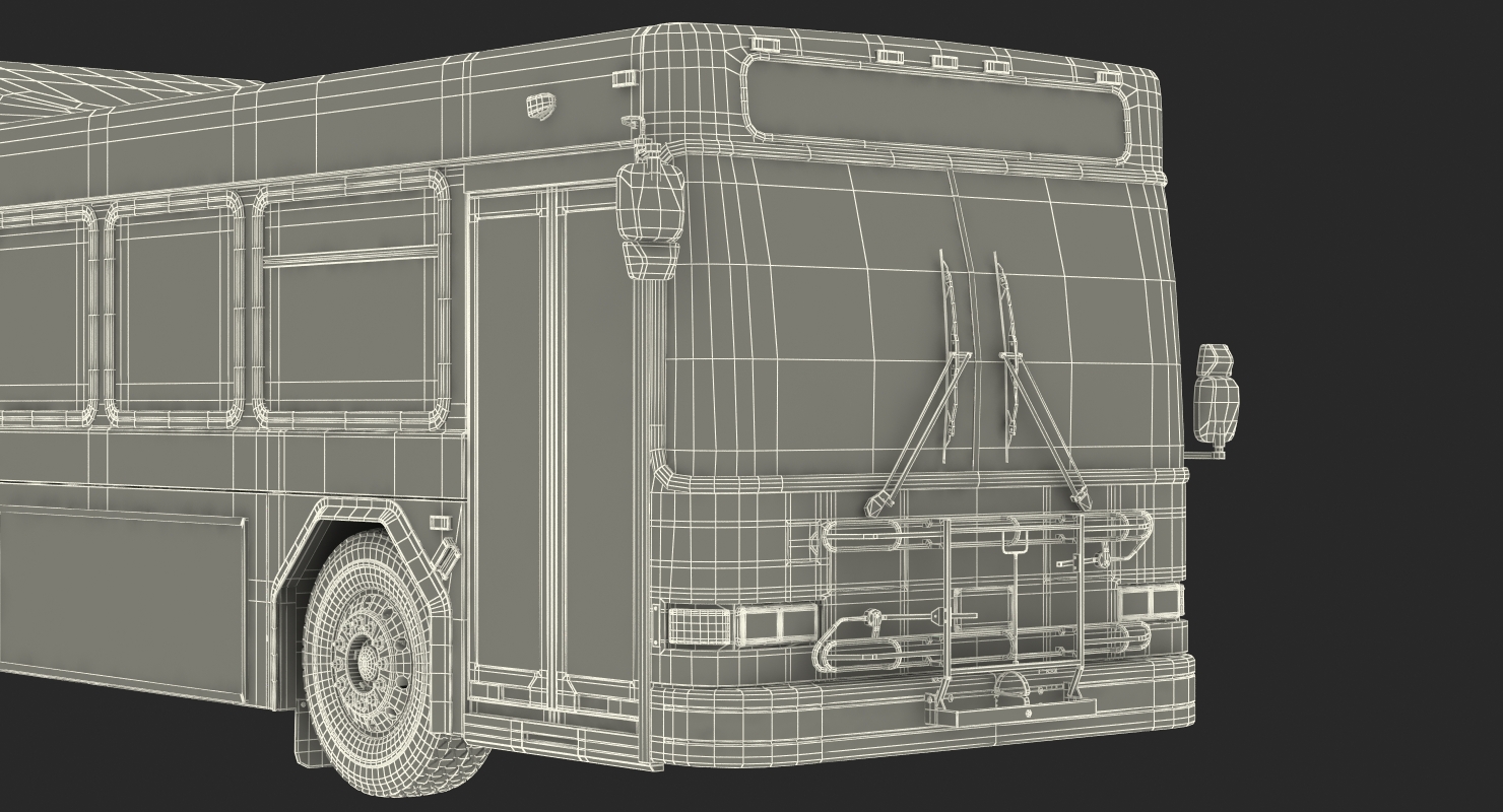 Gillig Low Floor Hybrid Bus Intercity Transit Rigged 3D