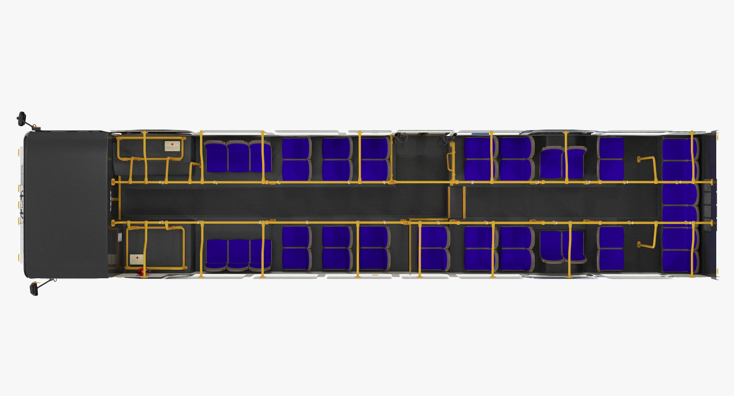 Gillig Low Floor Hybrid Bus Intercity Transit Rigged 3D