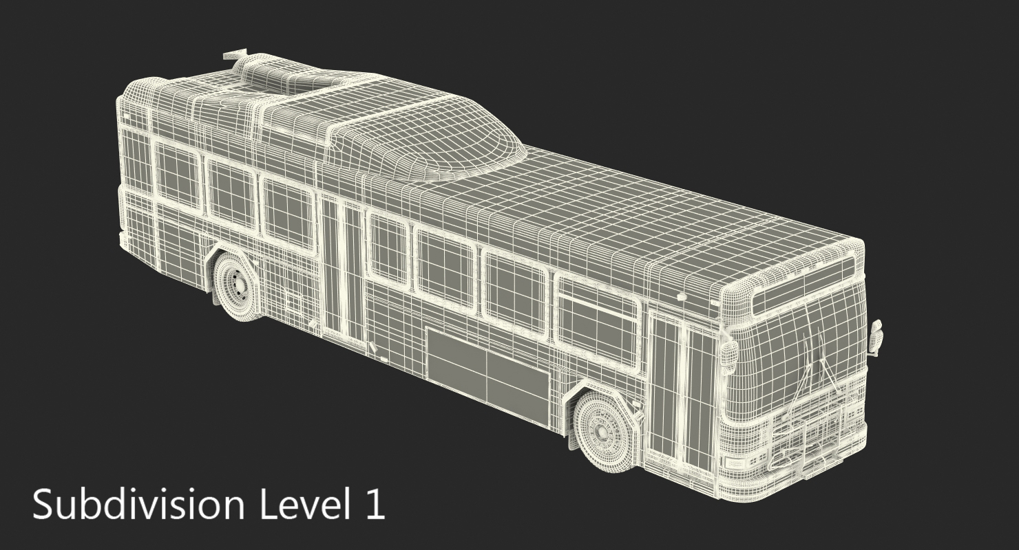 Gillig Low Floor Hybrid Bus Intercity Transit Rigged 3D