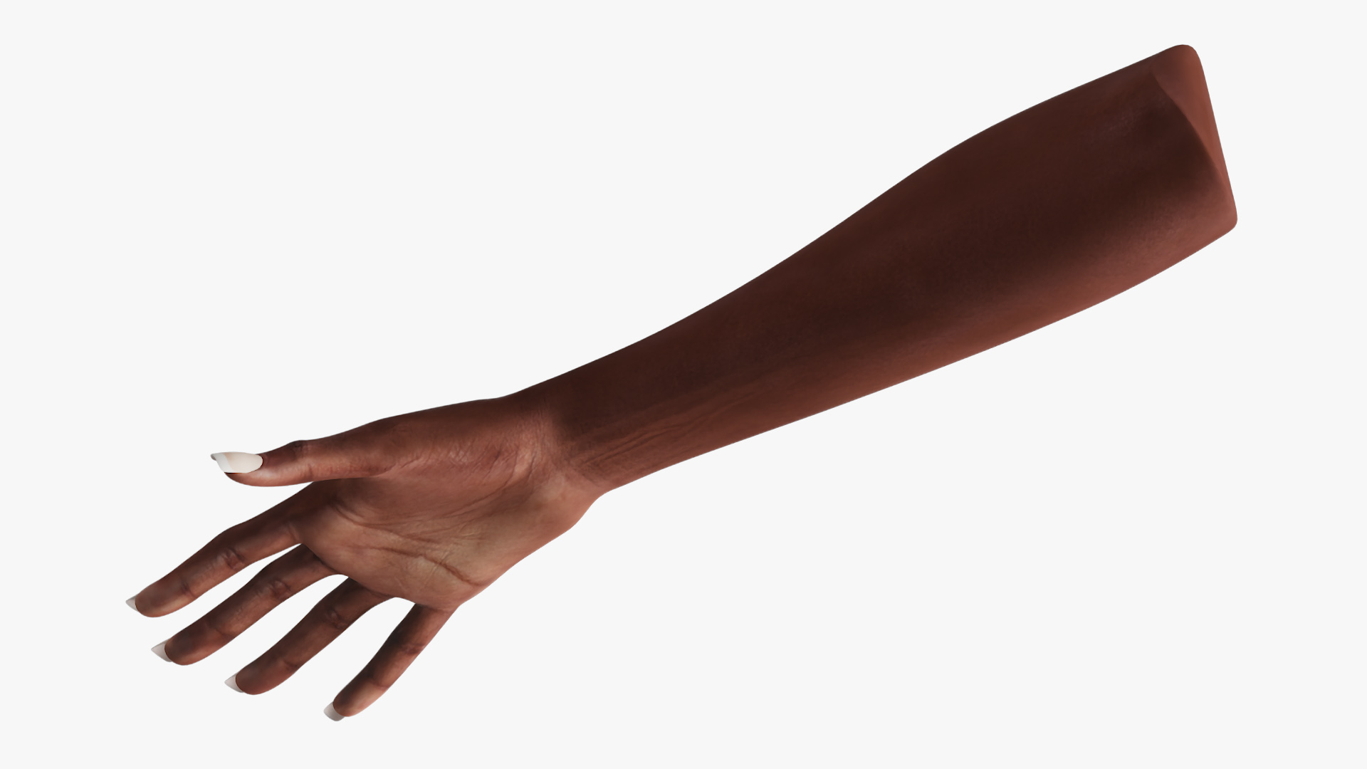 3D model African American Female Hand Rigged