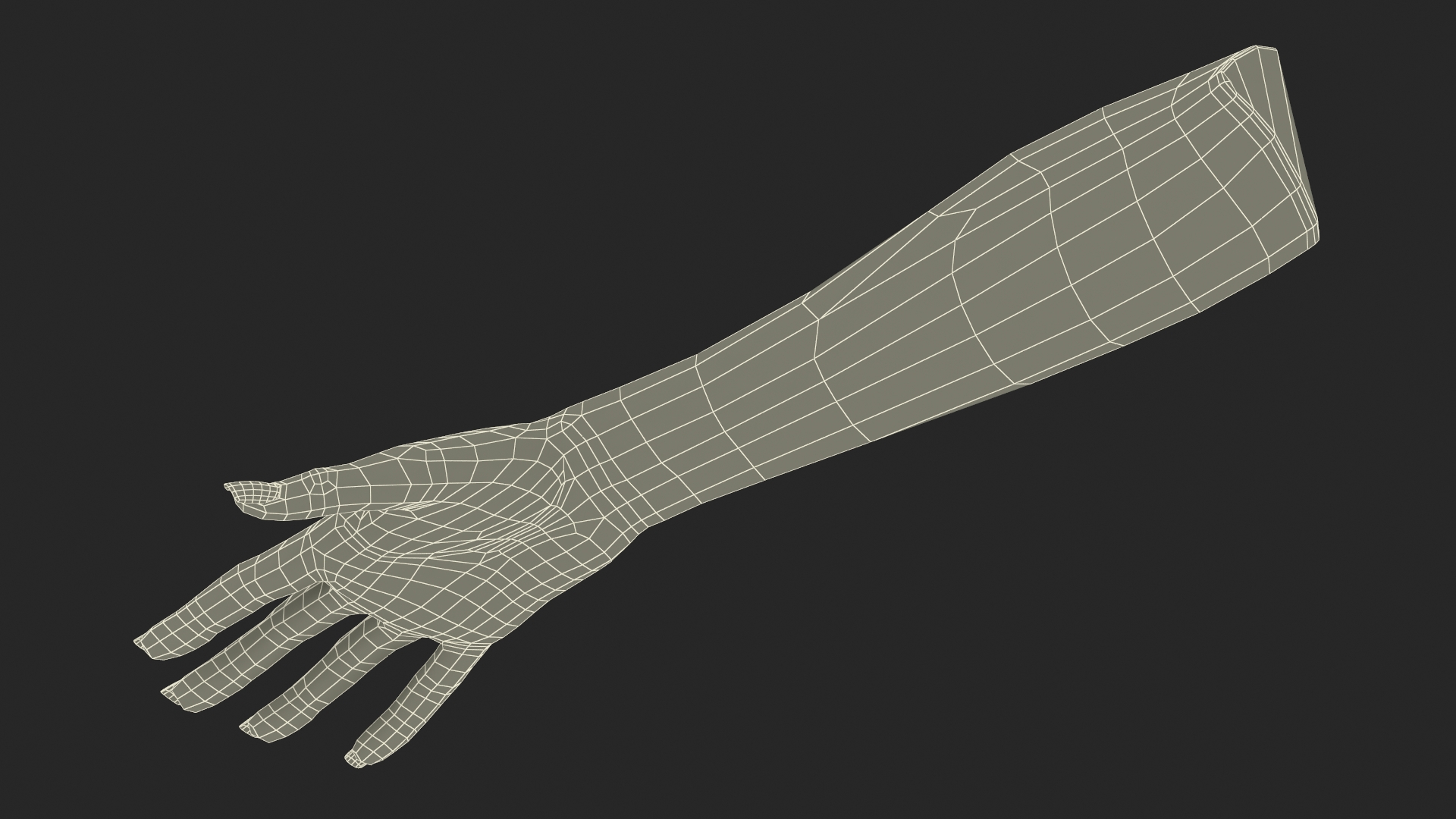 3D model African American Female Hand Rigged