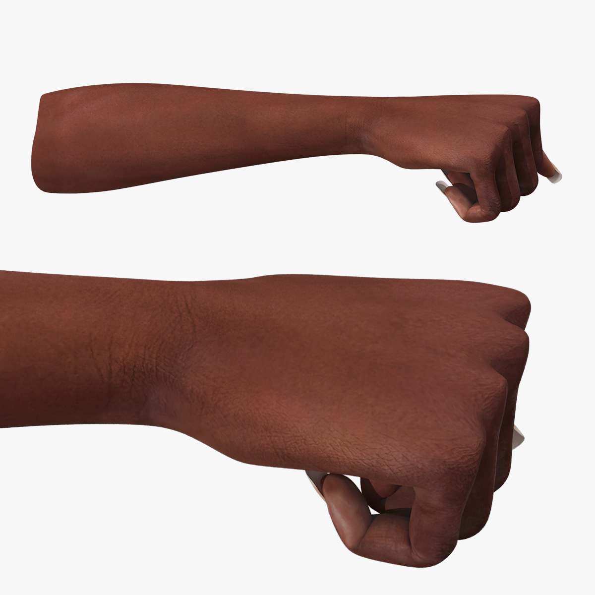 3D model African American Female Hand Rigged