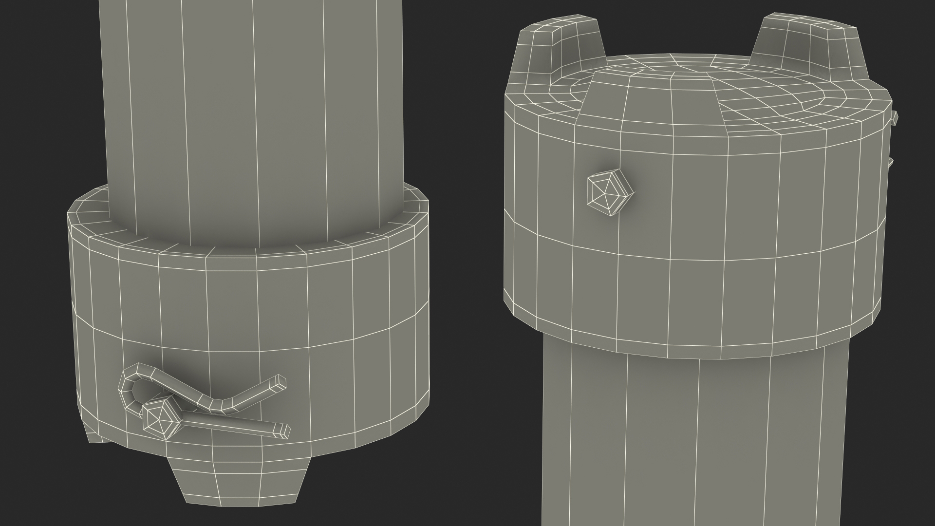 3D Rotary Barrel Pump model