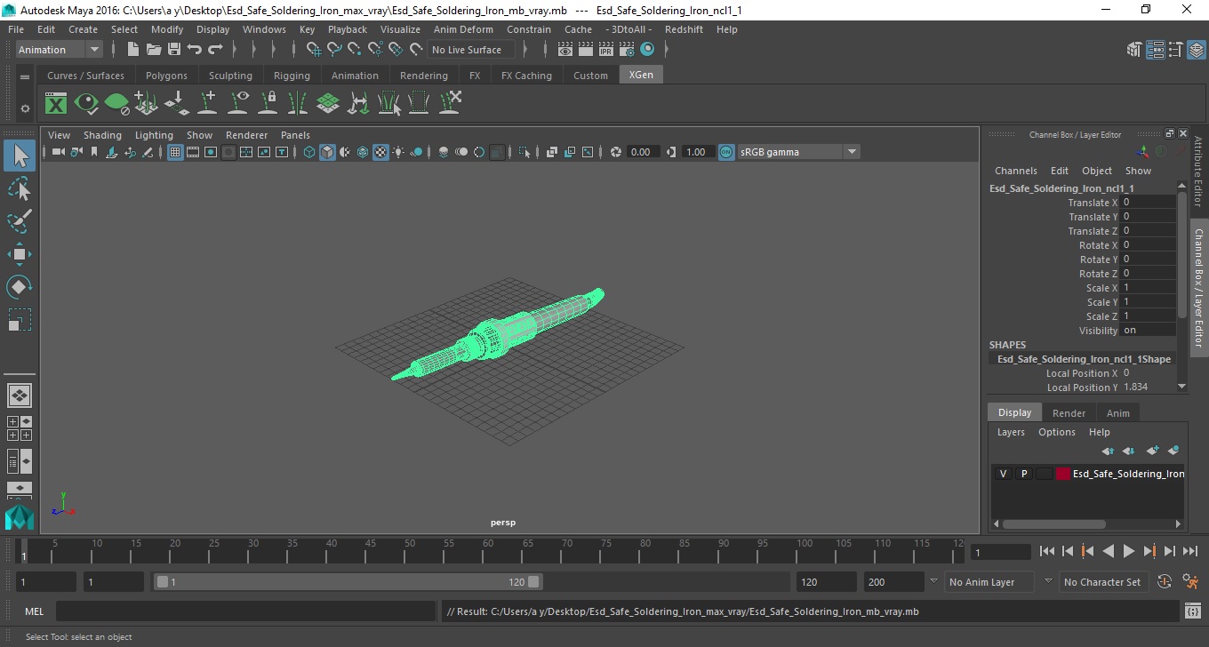 3D Esd Safe Soldering Iron model