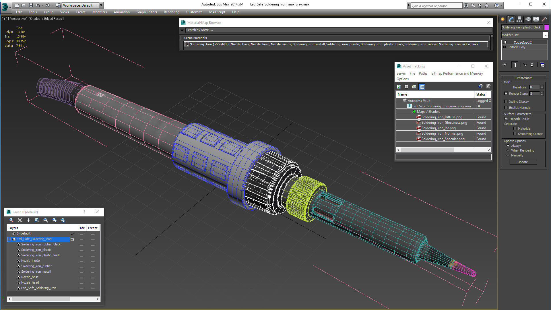 3D Esd Safe Soldering Iron model