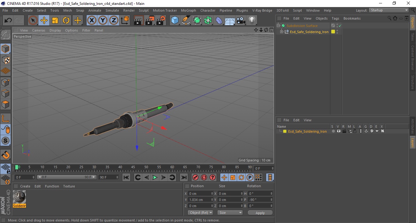 3D Esd Safe Soldering Iron model