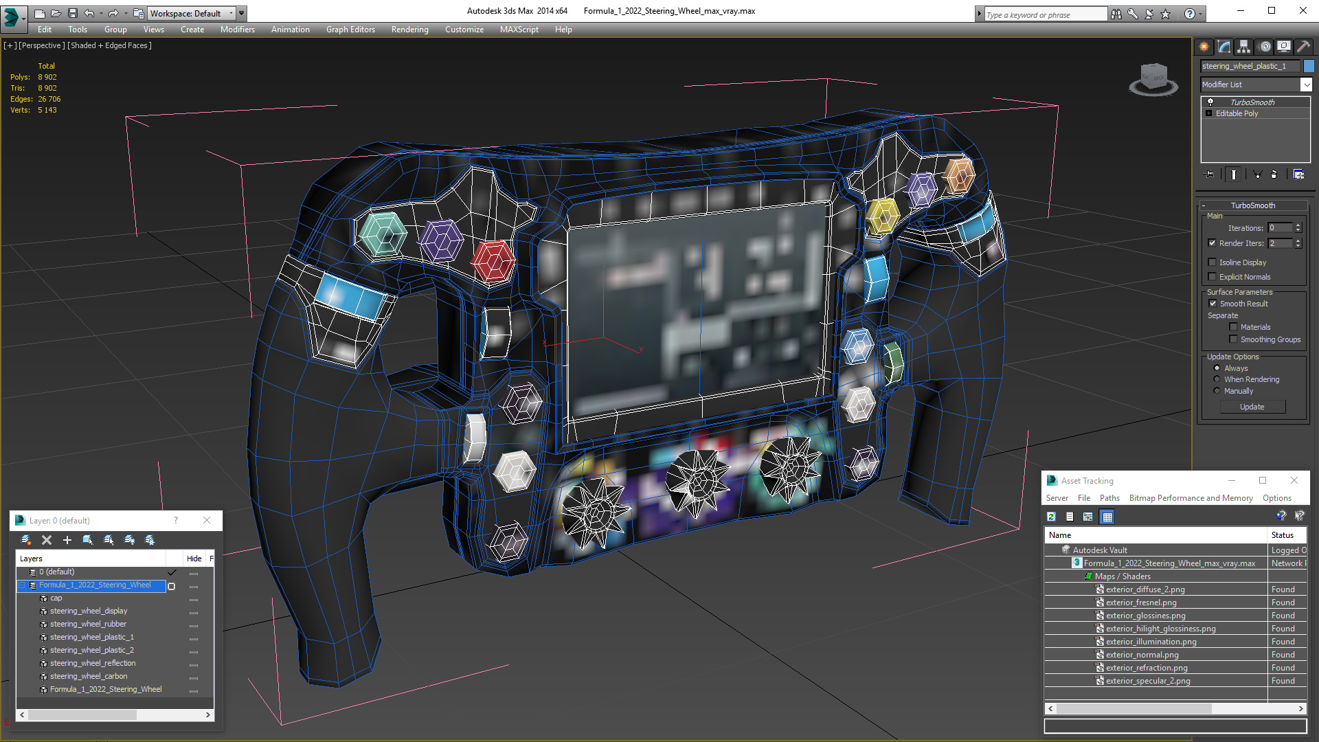 Formula 1 2022 Steering Wheel 3D model