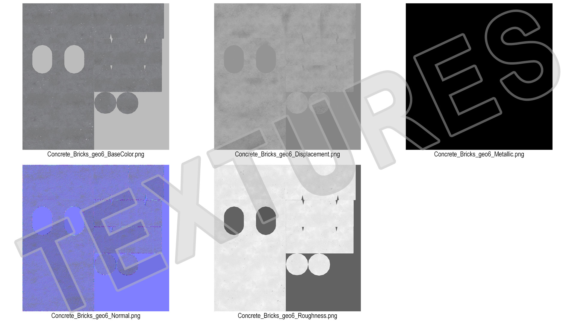 Expanded Clay Concrete Block 2 Channels 3D model