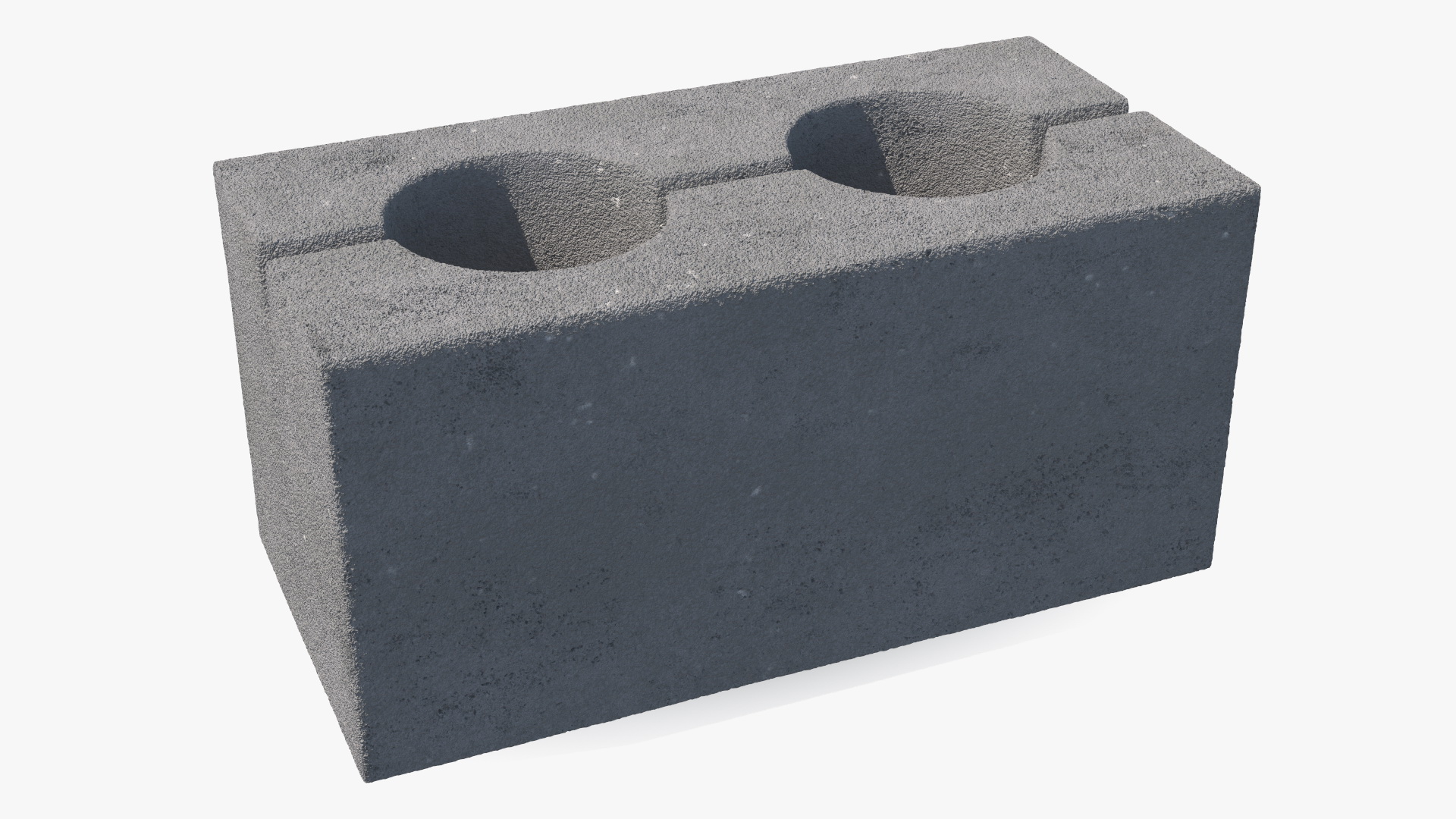 Expanded Clay Concrete Block 2 Channels 3D model