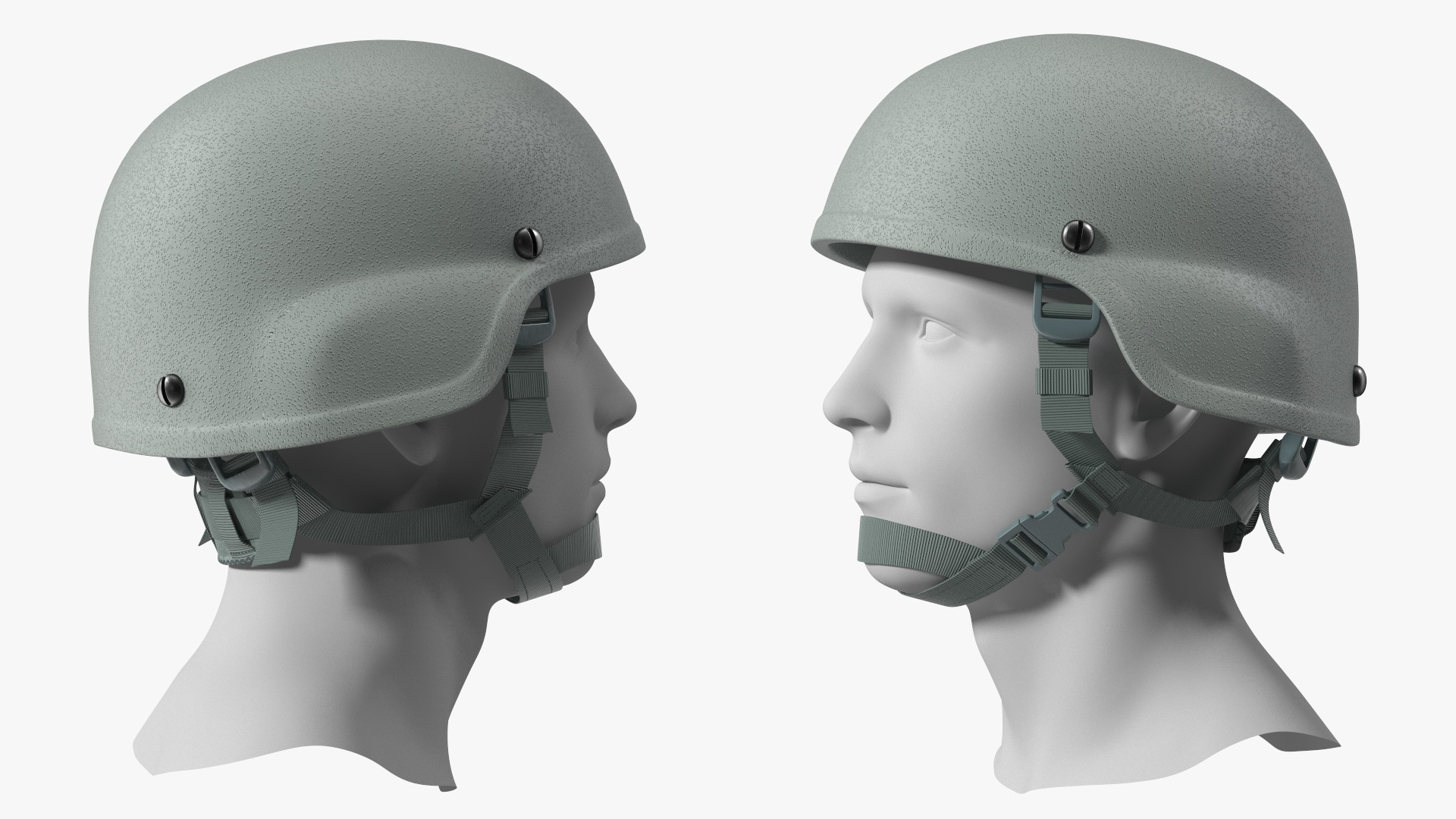 3D Combat Helmet Gray model