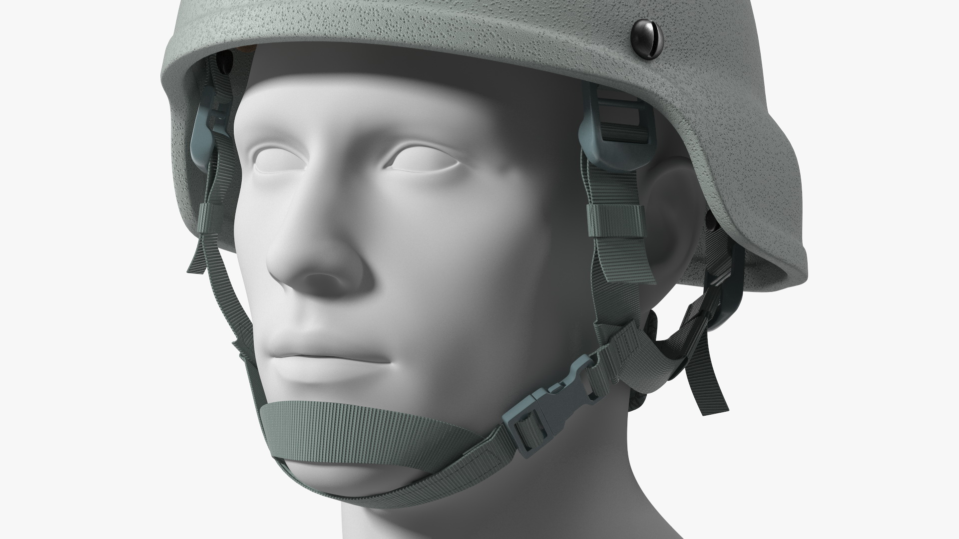 3D Combat Helmet Gray model