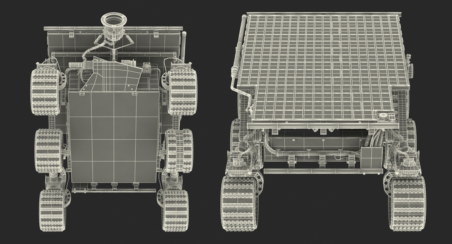 Mars Rover Sojourner Rigged 3D