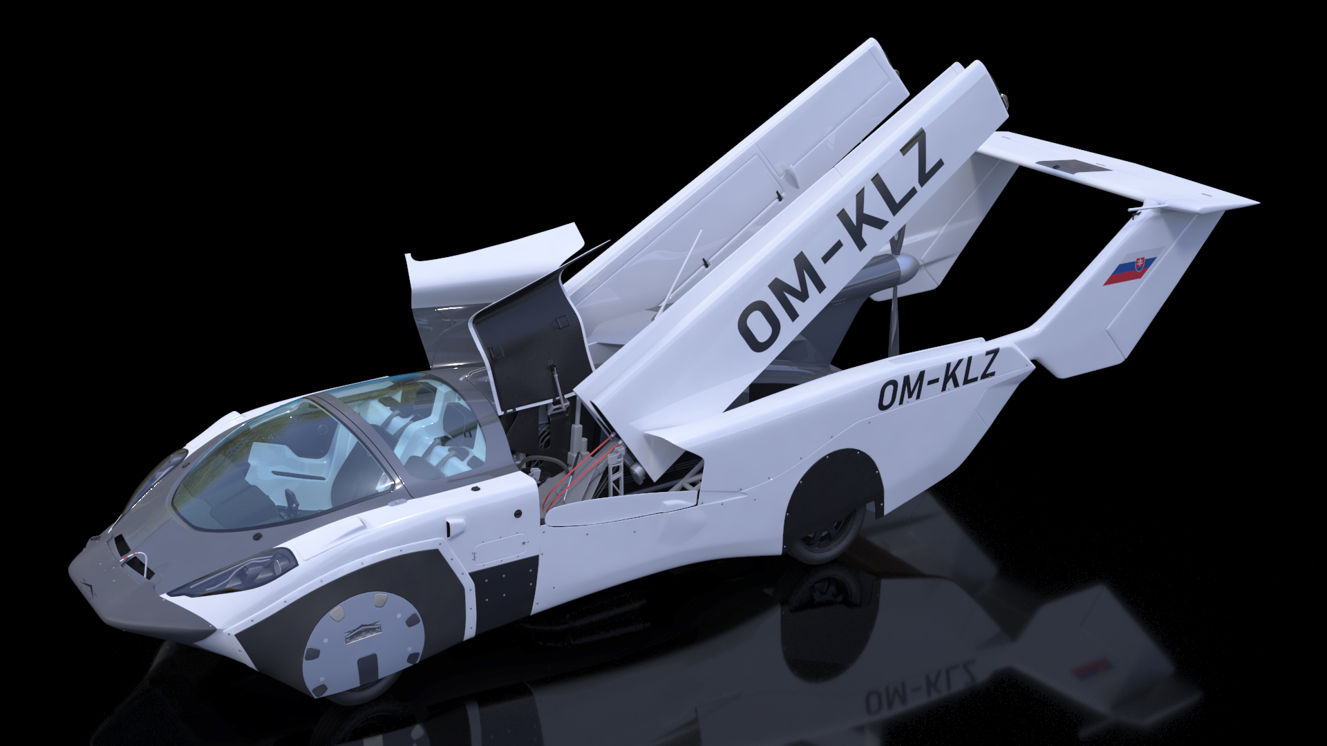 AirCar Rigged for Cinema 4D 3D