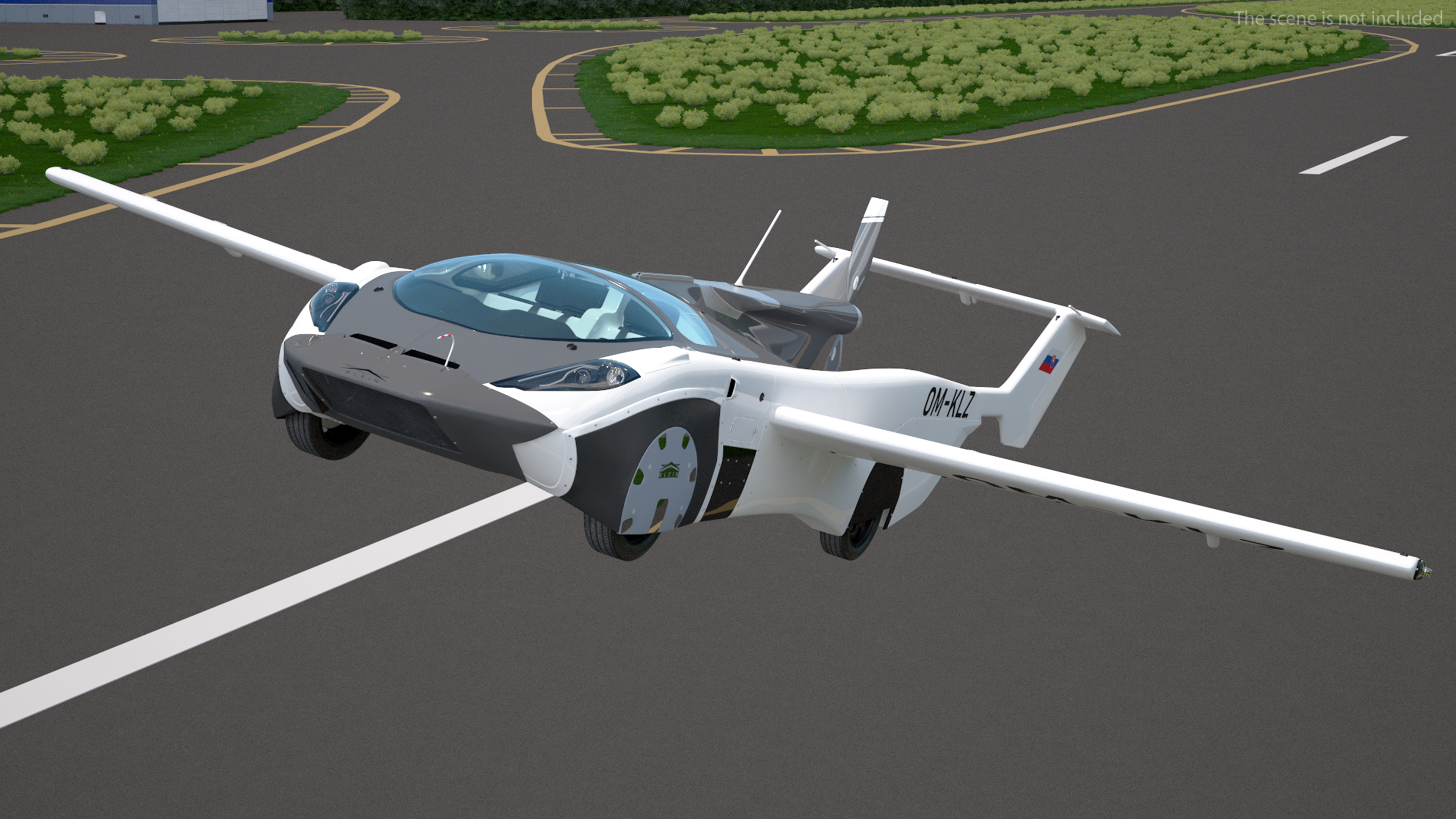 AirCar Rigged for Cinema 4D 3D