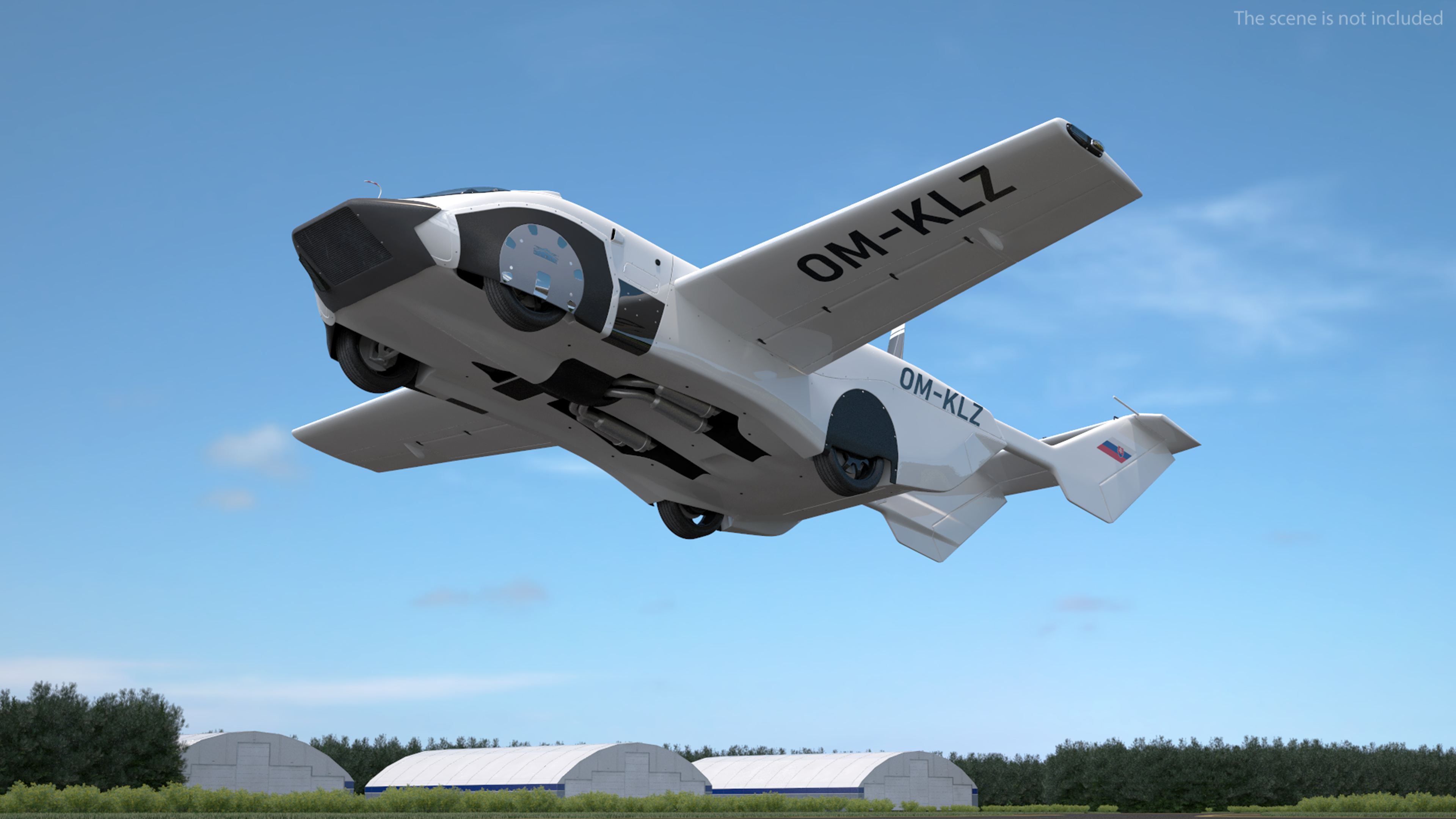 3D AirCar Rigged model