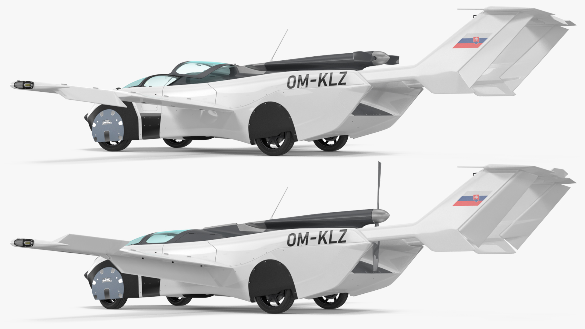 3D AirCar Rigged model