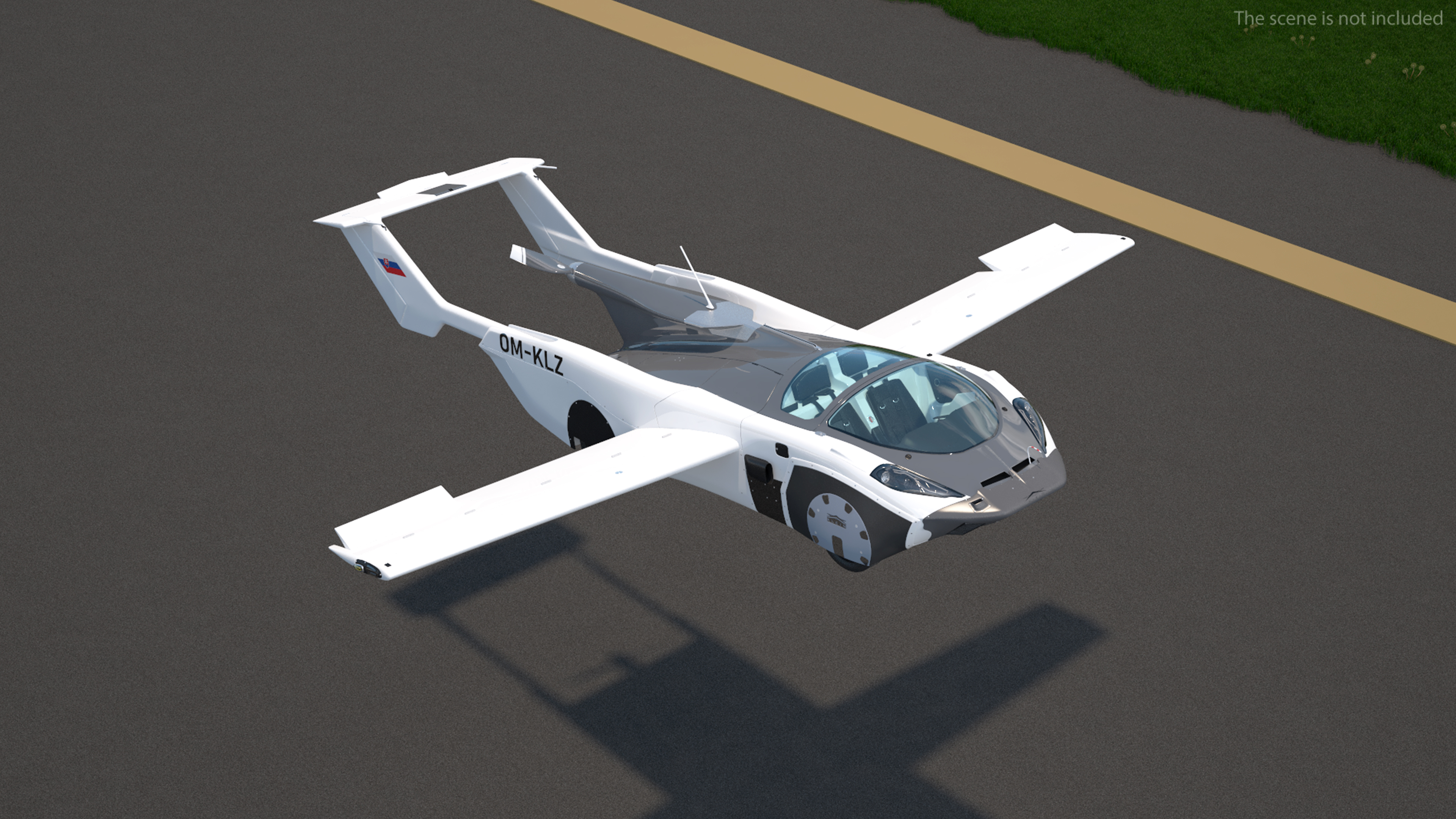 3D AirCar Rigged model