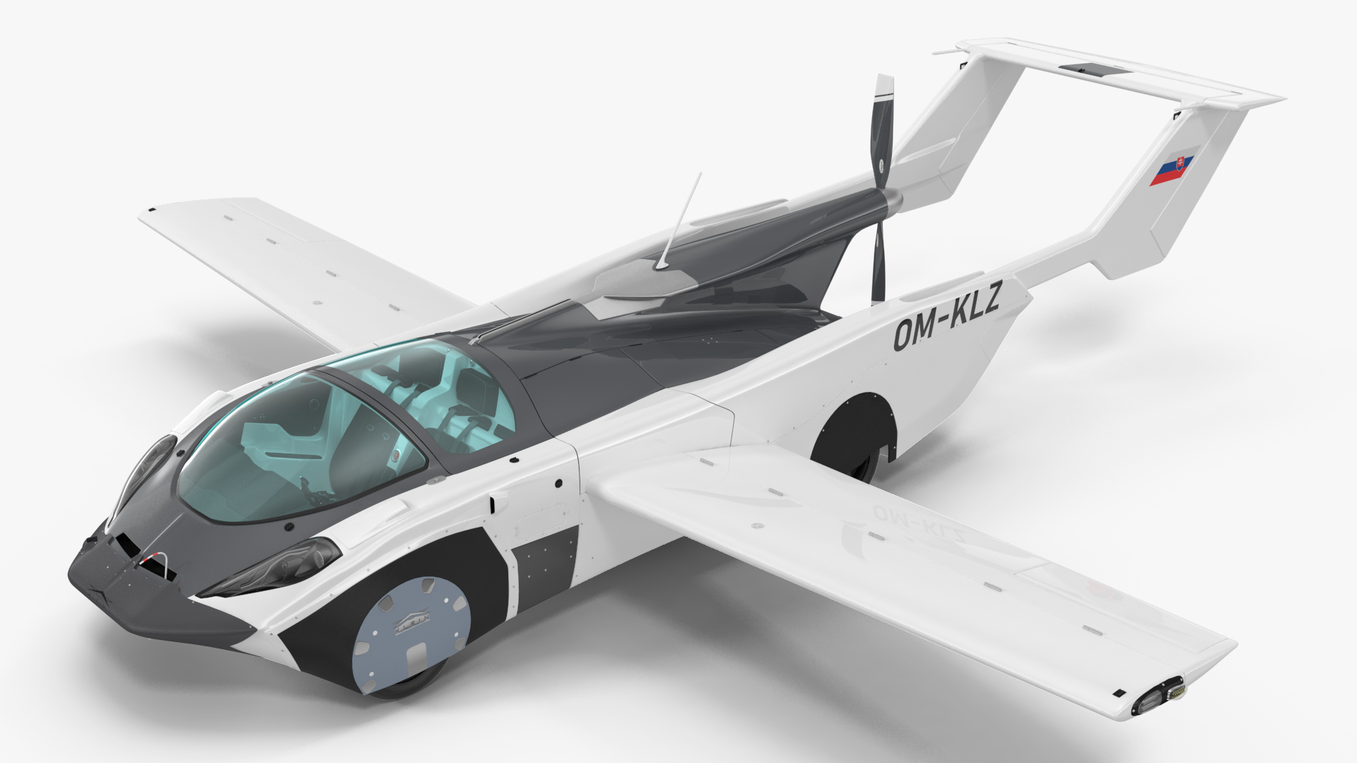 3D AirCar Rigged model