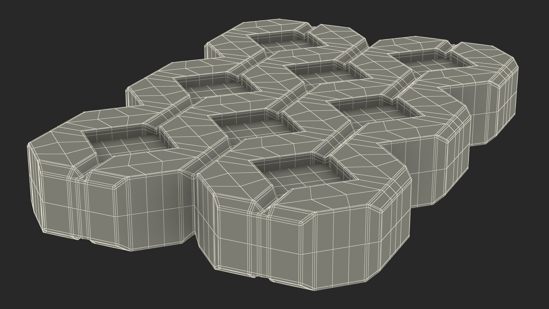 Concrete Grid Paver 3D model