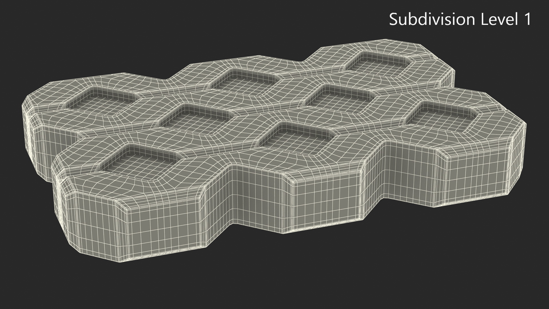 Concrete Grid Paver 3D model