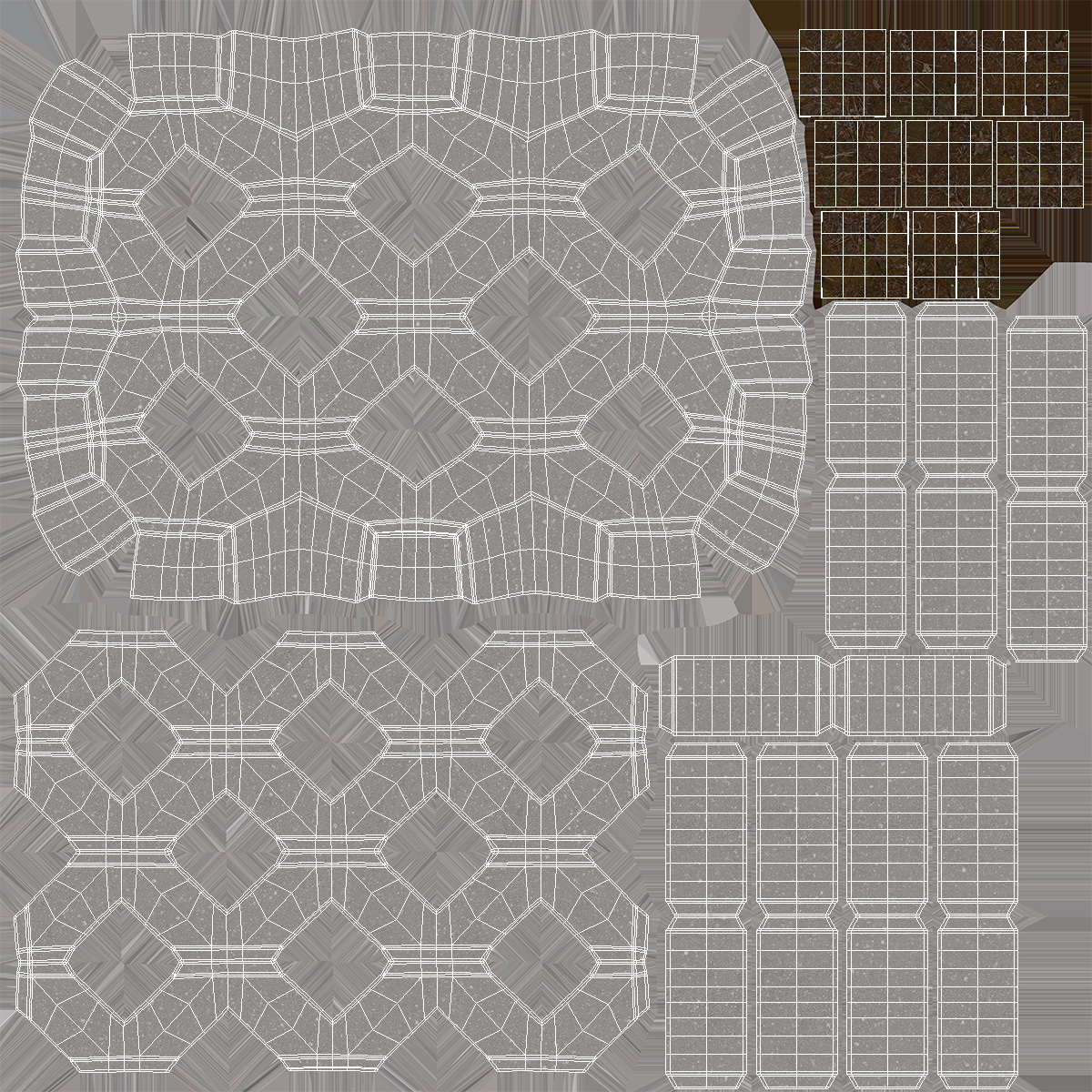 Concrete Grid Paver 3D model