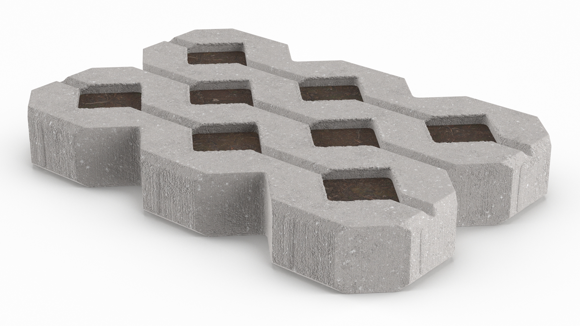 Concrete Grid Paver 3D model