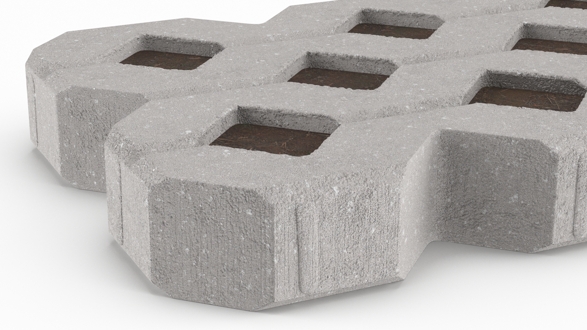 Concrete Grid Paver 3D model