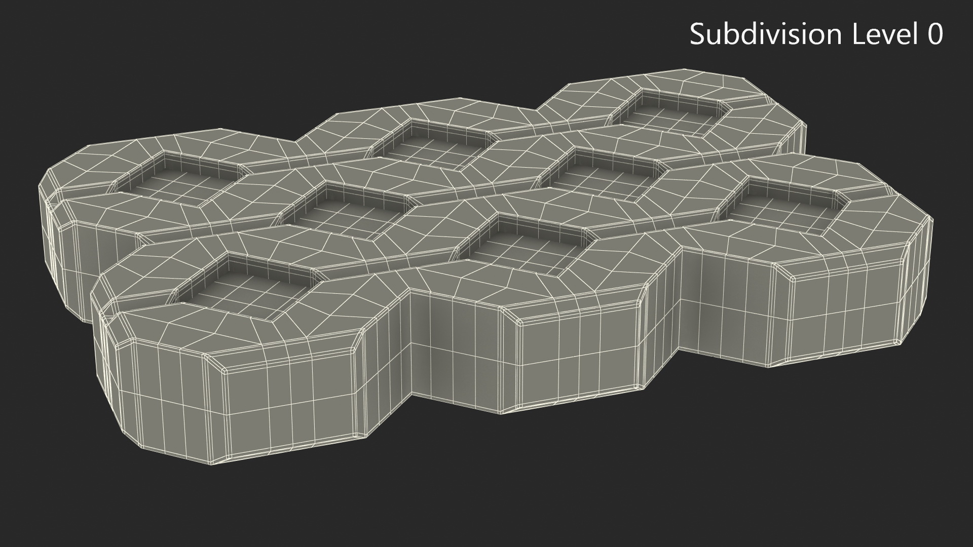 Concrete Grid Paver 3D model